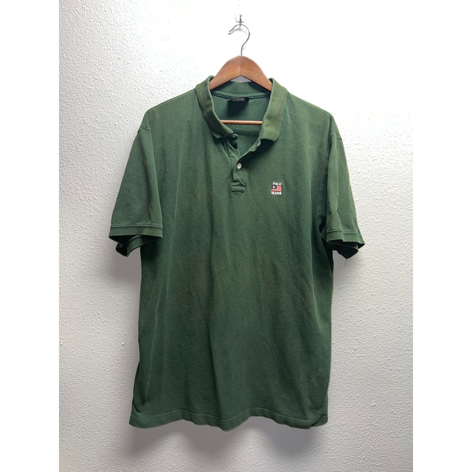 Polo Ralph Lauren Polo Jeans Ralph Lauren Polo Shirt Green 2000s Y2K Mens XL Size US XL / EU 56 / 4 - 1 Thumbnail