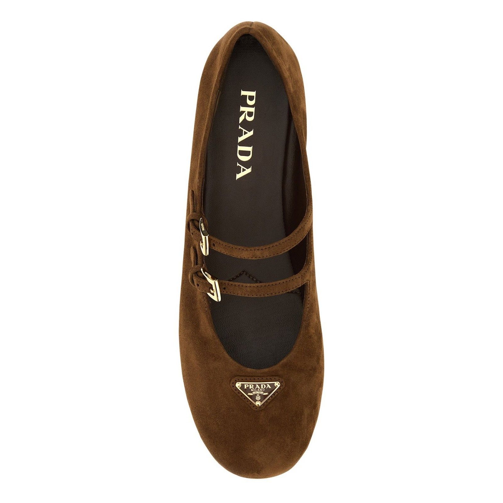 Prada PRADA $1070 Cocoa Brown Suede Ballerinas New & Authentic (Wo Size US 11 / IT 41 - 2 Thumbnail
