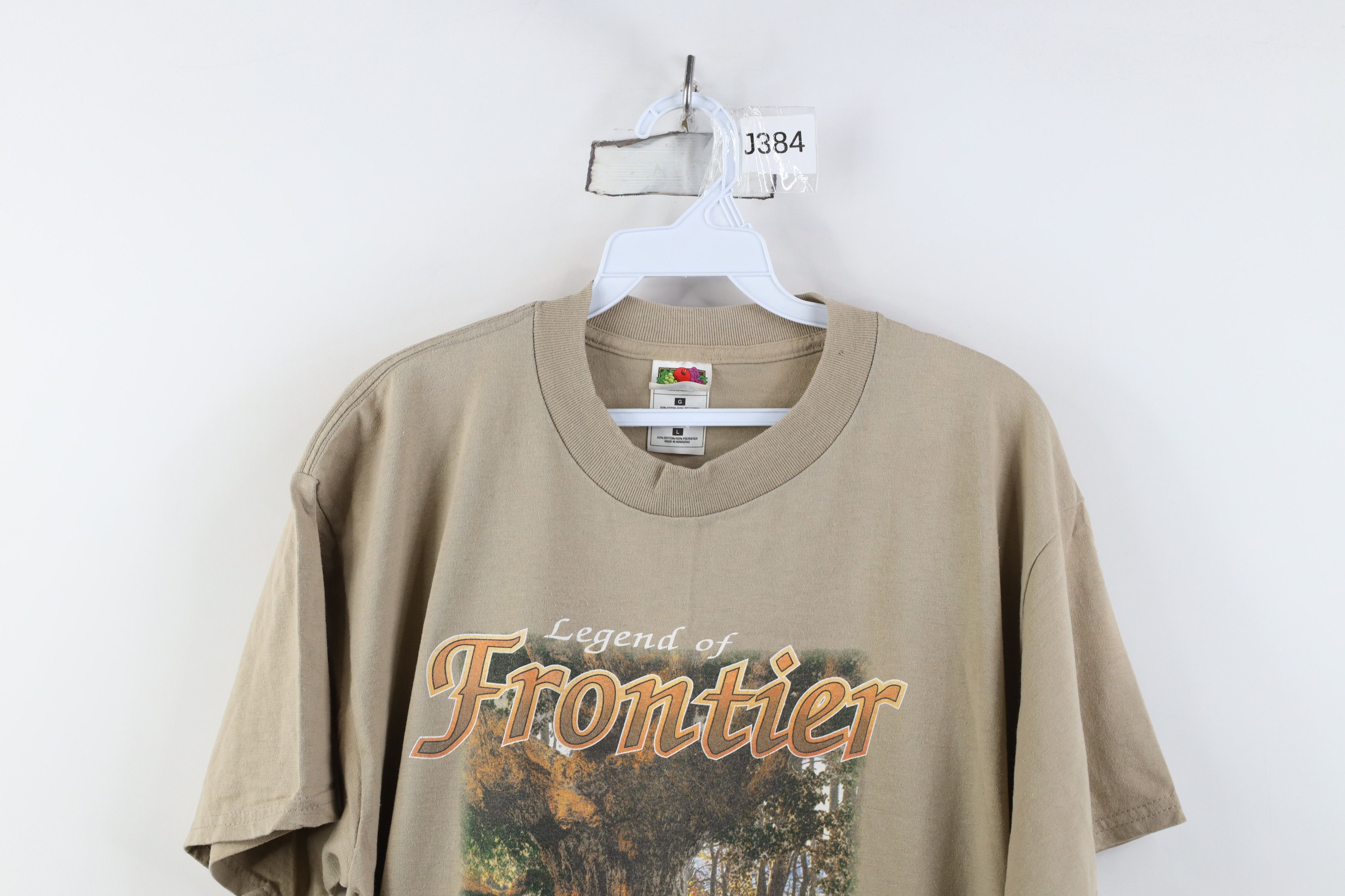 Fruit Of The Loom Vintage Y2K 2001 Boys of America Legend of Frontier T-Shirt Size US L / EU 52-54 / 3 - 2 Thumbnail