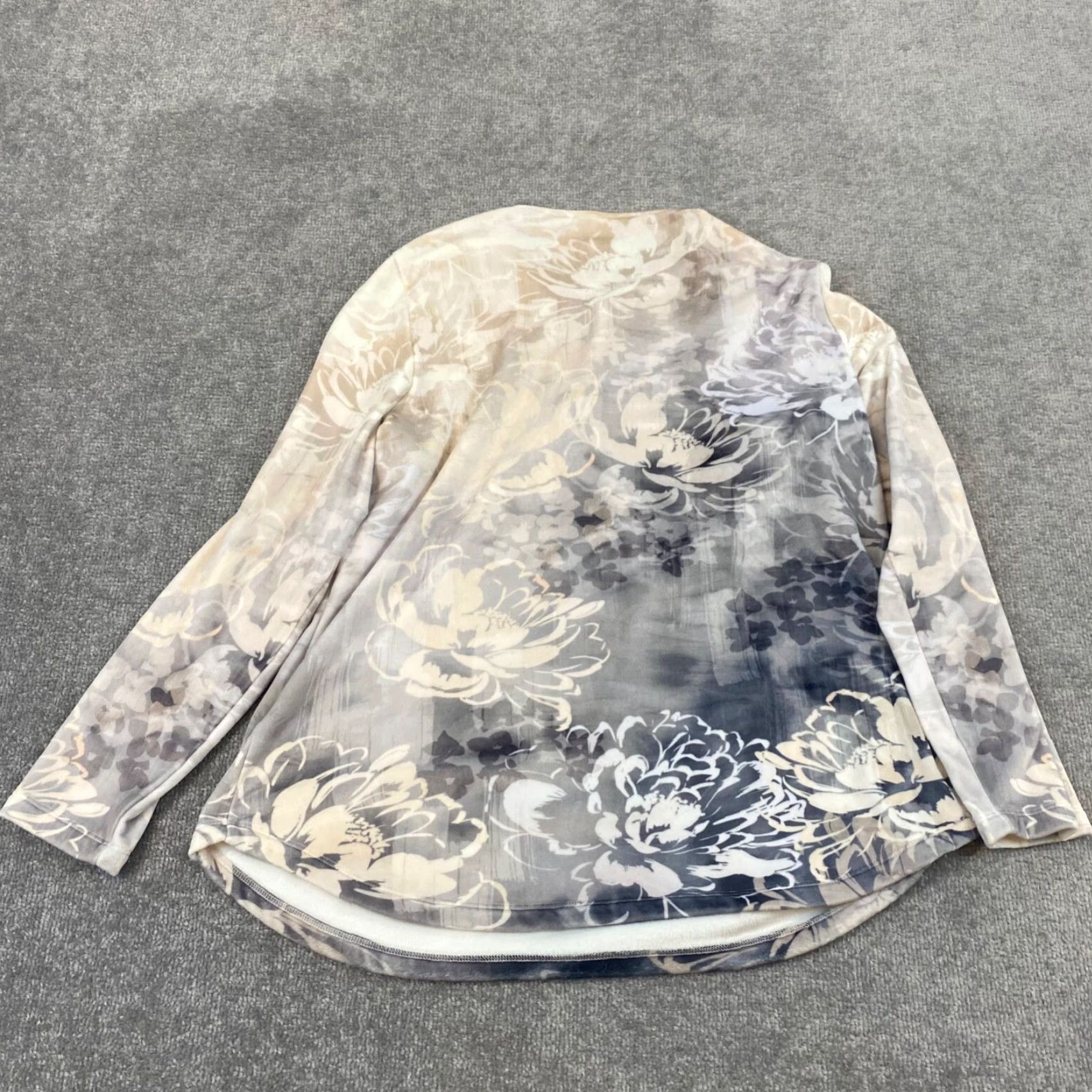 Soft Surroundings Soft Surroundings Corrina Top Shirt Women M White Floral 3/4 Sleeve Breathable Easy Care Cardigan? Wait. Size M / US 6-8 / IT 42-44 - 7 Thumbnail