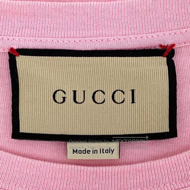 Gucci Gucci Pink banana cat print cotton round-neck short-sleeve Size XS / US 0-2 / IT 36-38 - 6 Thumbnail