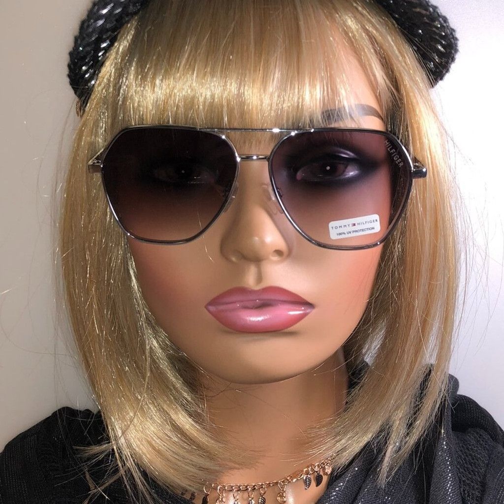 Tommy Hilfiger Tommy Hilfiger Gunmetal & Black Aviator Sunglasses Size ONE SIZE - 1 Thumbnail