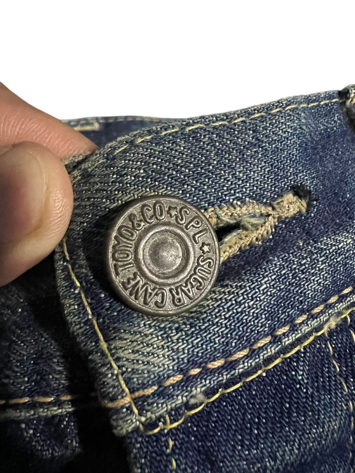 Sugar Cane VINTAGE SUGAR CANES LOT 901 DISTRESS SELVEDGE JEANS Size US 31 - 8 Thumbnail