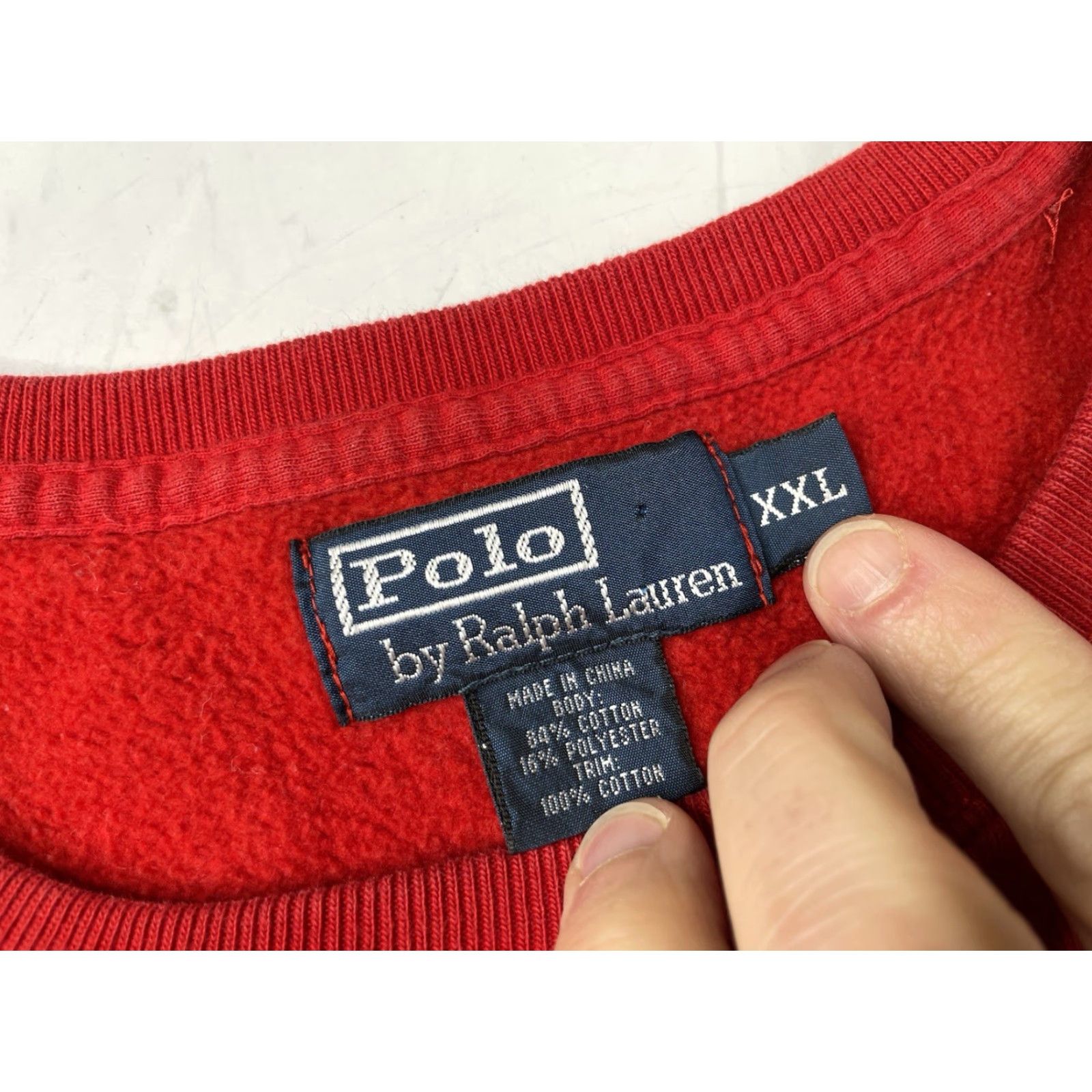 Polo Ralph Lauren VINTAGE Polo Ralph Lauren Pullover Sweatshirt Red Mens XXL 90s Crewneck Sweatshirt Pullover Polo Ralph Lauren Vintage Mens 2XL Red 90s Size US XXL / EU 58 / 5 - 3 Thumbnail