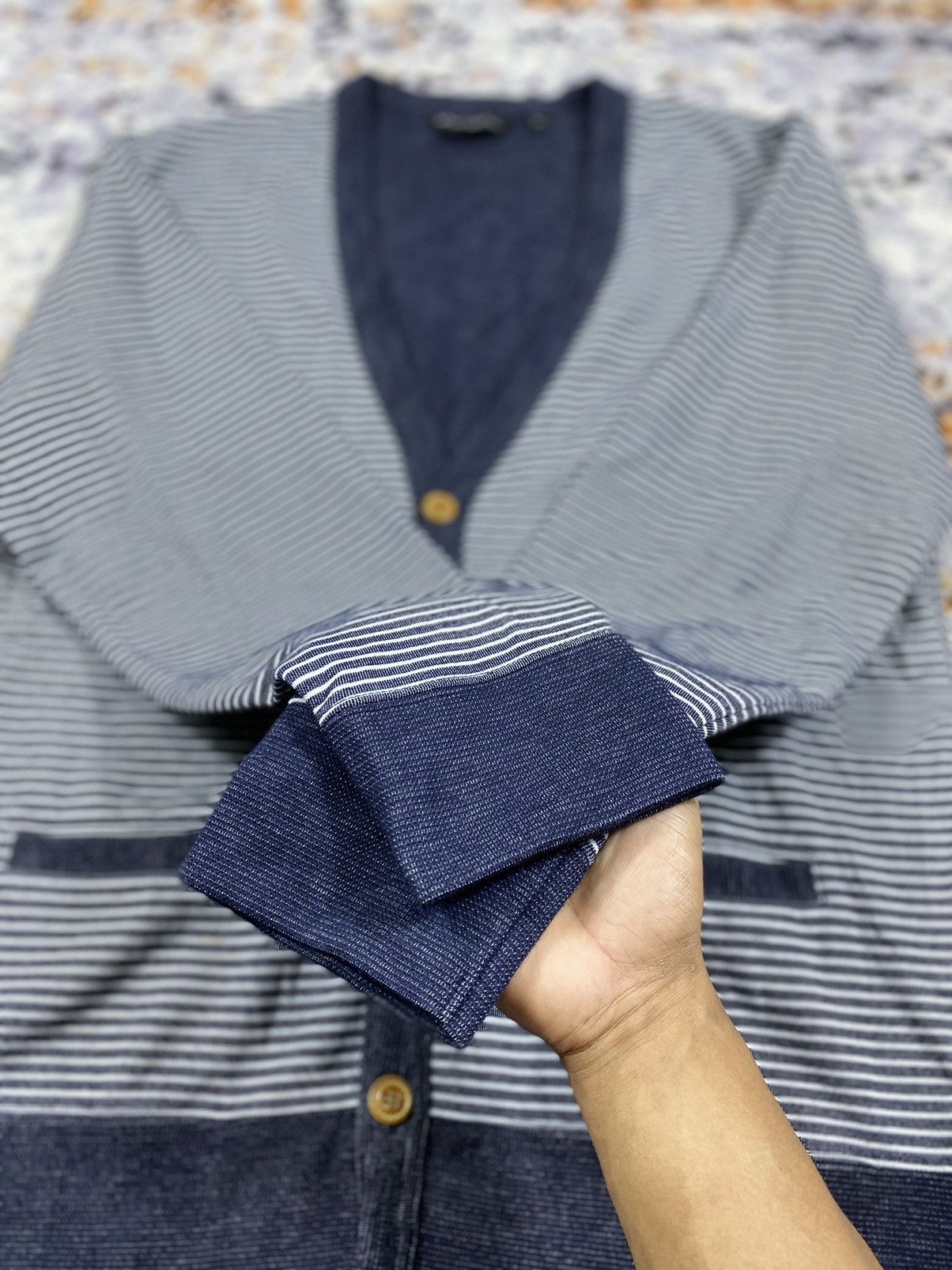 Issey Miyake × Japanese Brand × Kansai Yamamoto “RARE” Kaisai Yamamoto stripe Kurt cobain style Size US L / EU 52-54 / 3 - 4 Thumbnail