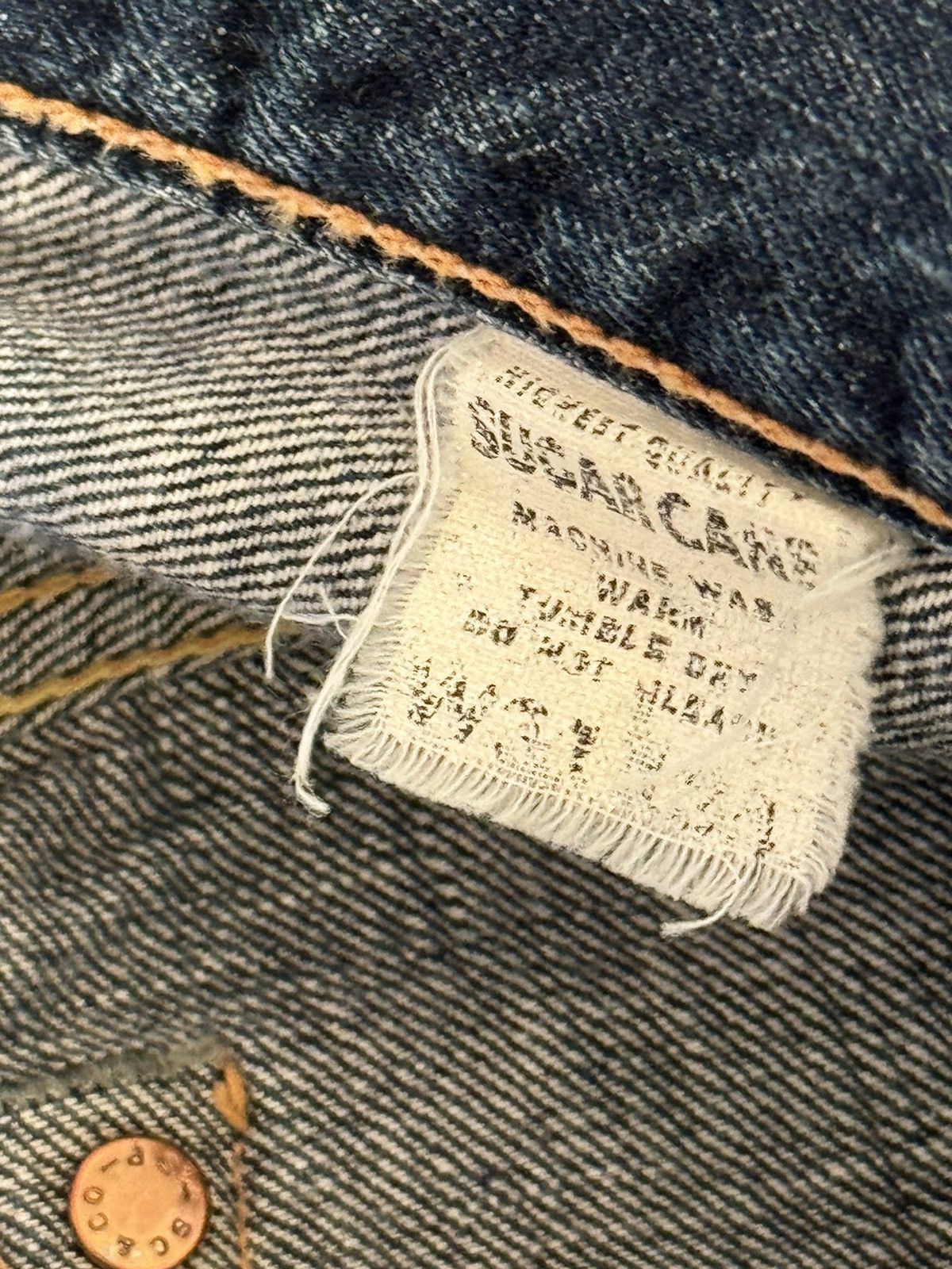Sugar Cane Sugar Cane Denim Lot.2014 hidden rivet selvedge denim Size US 30 / EU 46 - 4 Thumbnail
