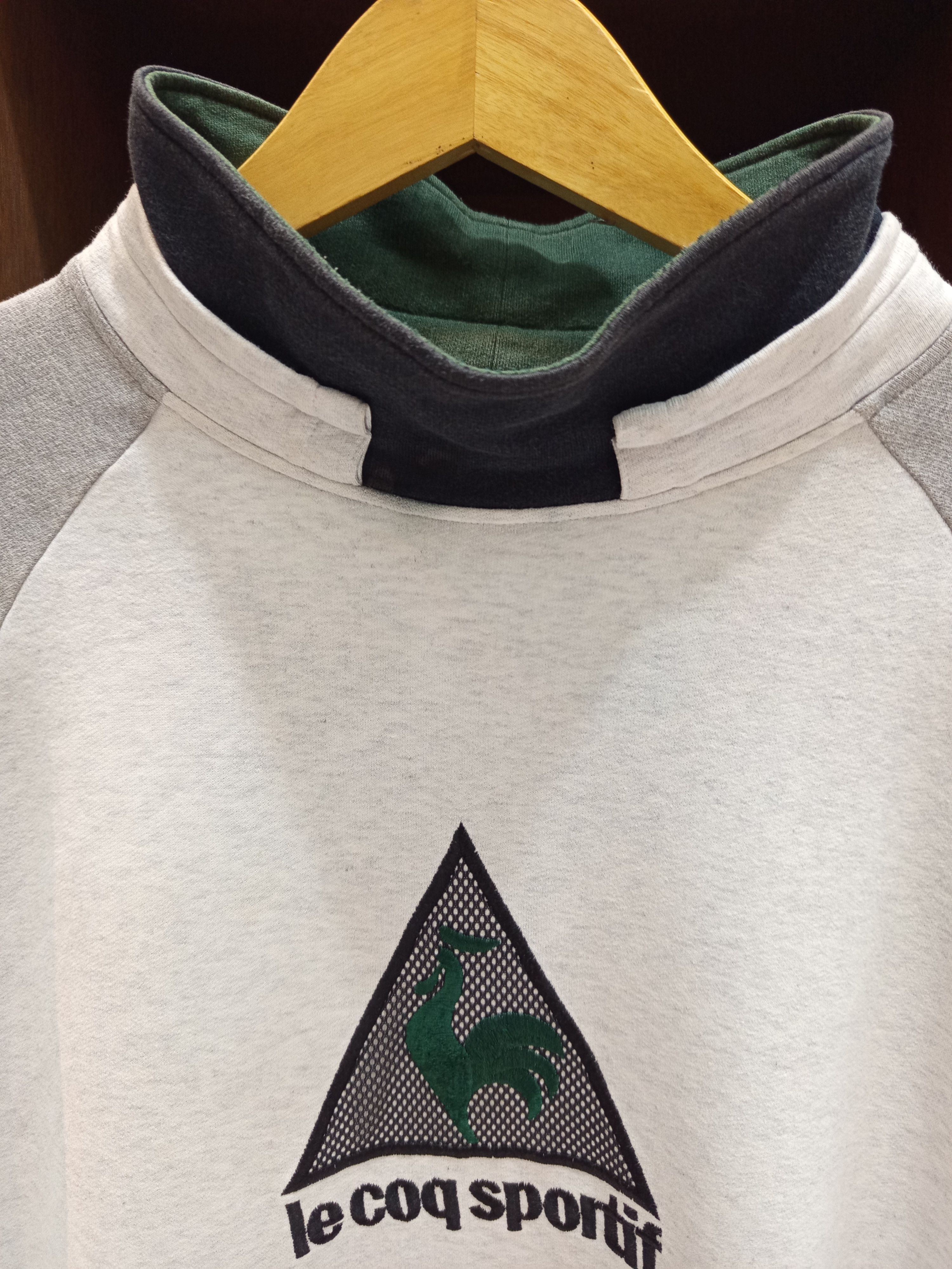 Le Coq Sportif Le Coq Sportif Japan Made Color Block Mock Neck Sweatshirt Size US L / EU 52-54 / 3 - 6 Thumbnail