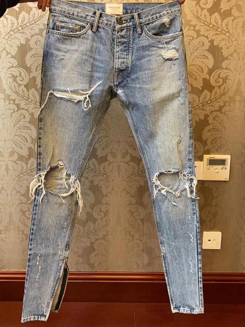 Fear of God Fear of God 4th Season Distressed Jeans Size US 31 - 1 Thumbnail
