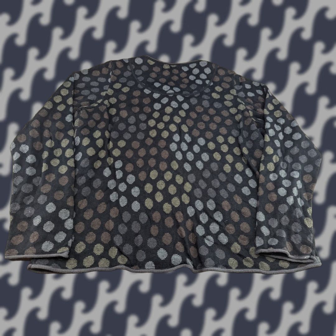 Vintage Gudrun Sjoden Cardigan Jacquard Knit Polka Dot Organic Cotton Size M Womens Sporty Athletic Knit Breathable Moisture Wicking EUC Size M / US 6-8 / IT 42-44 - 1 Thumbnail