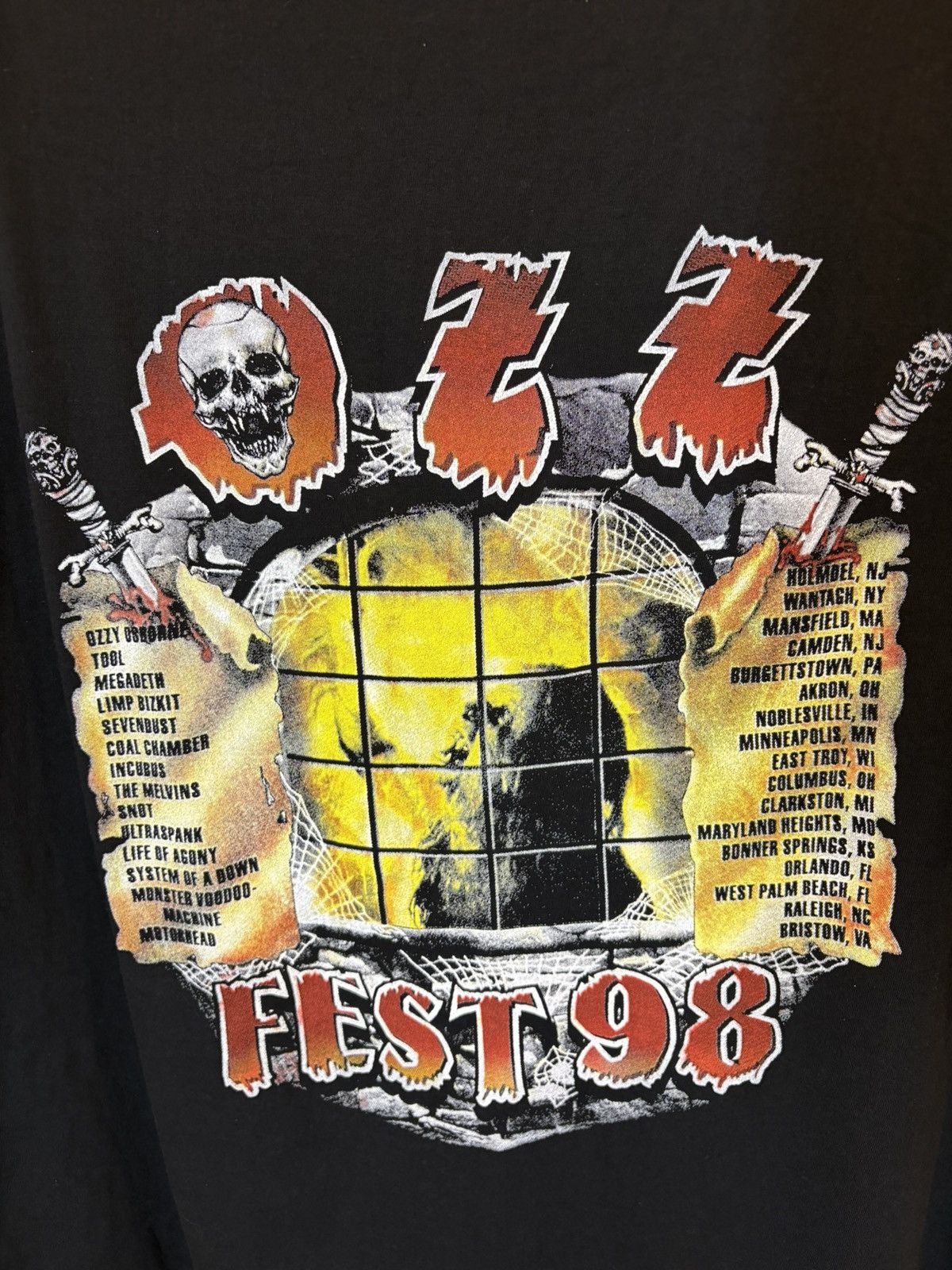 Ozzy Osbourne 1998 ozzfest tee shirt Size US XL / EU 56 / 4 - 4 Thumbnail