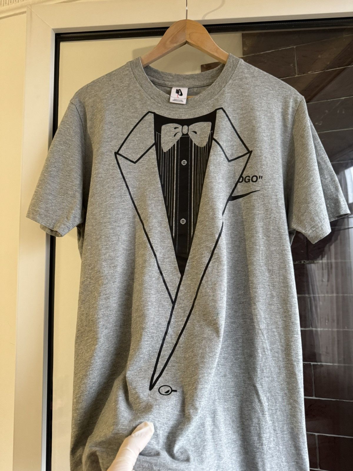 Nike × Off-White Nike x Off-White Virgil Ablo Logo gray Tshirt Size US L / EU 52-54 / 3 - 16 Thumbnail