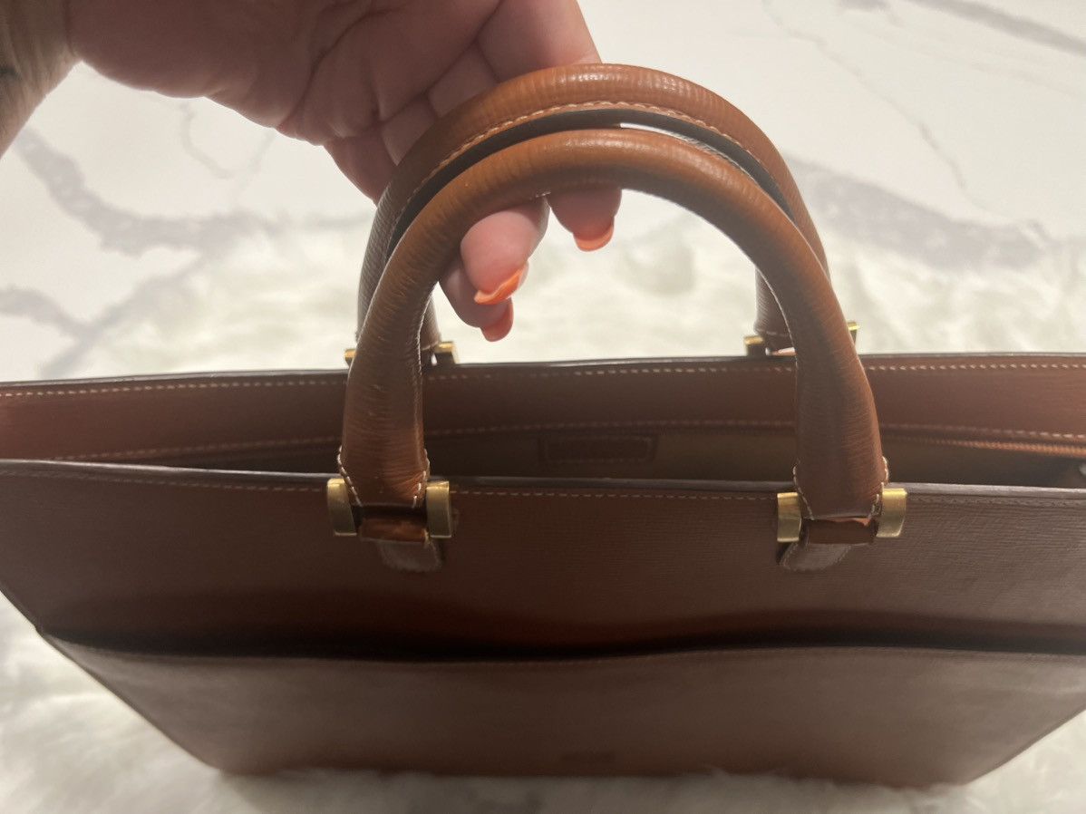 Loewe Loewe Structured Leather Briefcase Tote – Tan Calfskin Size ONE SIZE - 8 Thumbnail