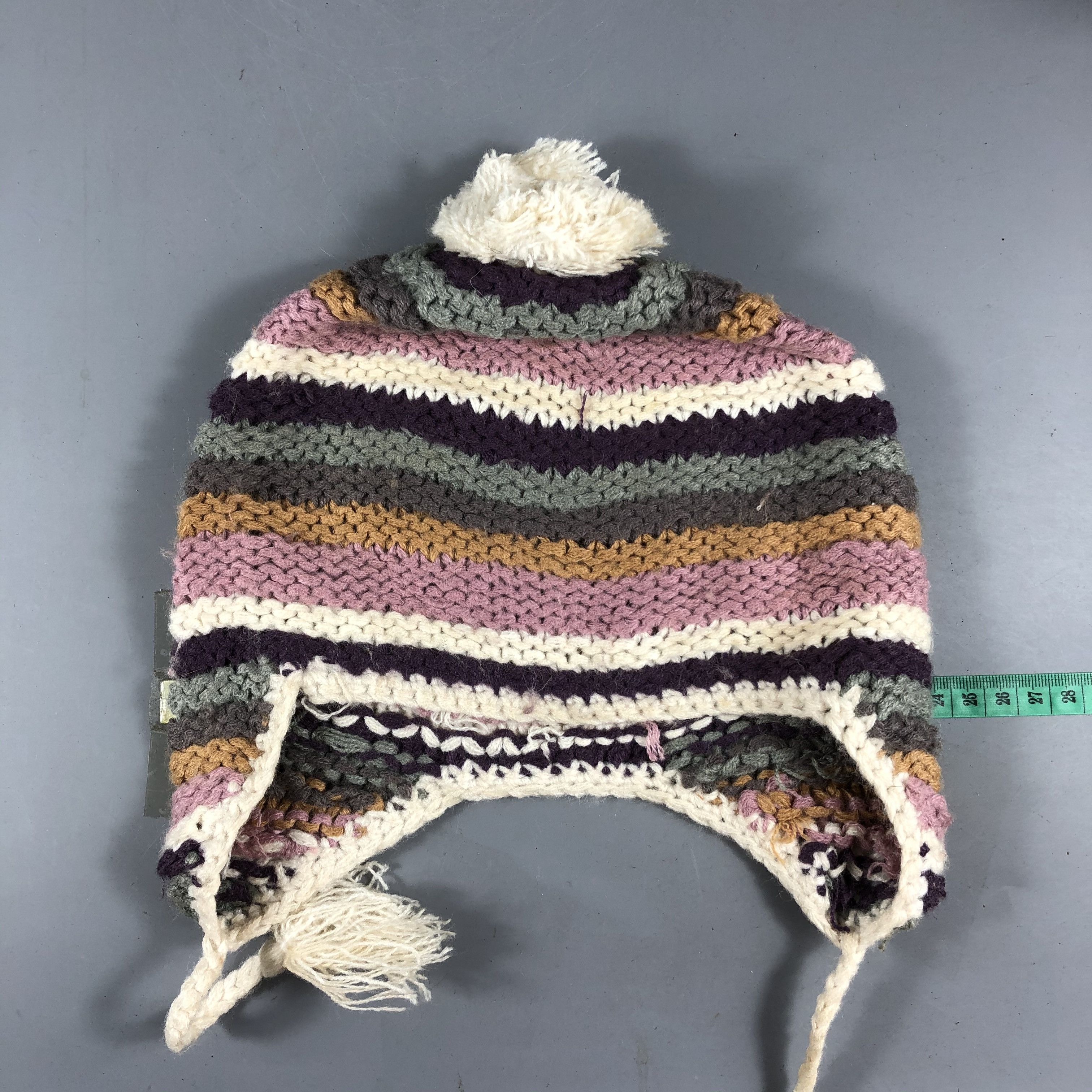 Japanese Brand Aurelia Kobe Crochet Earflap Beanie Size ONE SIZE - 3 Thumbnail