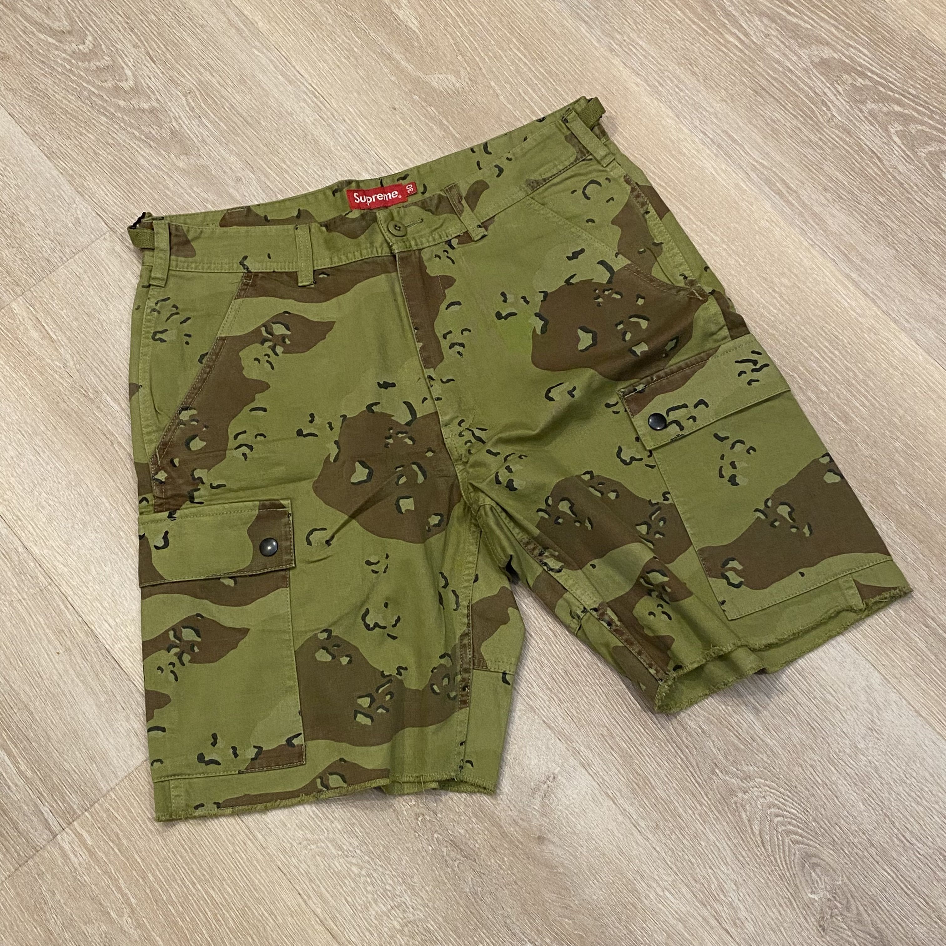 image of Supreme Yellow Camo Shorts, Men's (Size 30)