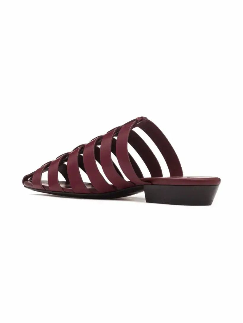 Loro Piana o1srvl11e0225 Kaede Leather Sandals in Burgundy Size US 8 / IT 38 - 5 Thumbnail