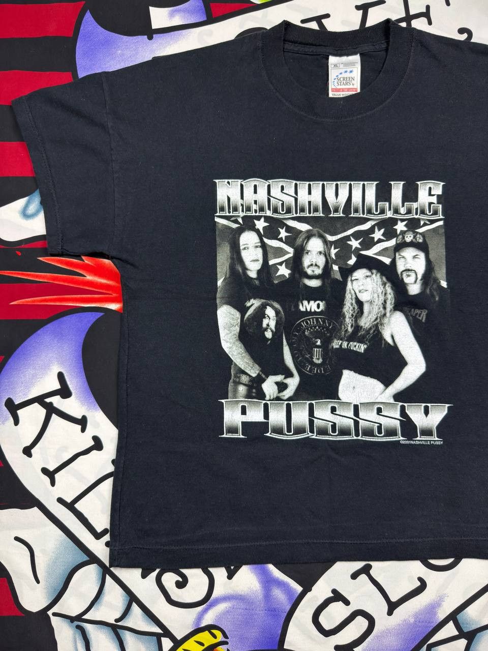 Band Tees Rare Vintage Nashville Pussy Rock Tee 2001 T Shirt Size US M / EU 48-50 / 2 - 2 Thumbnail