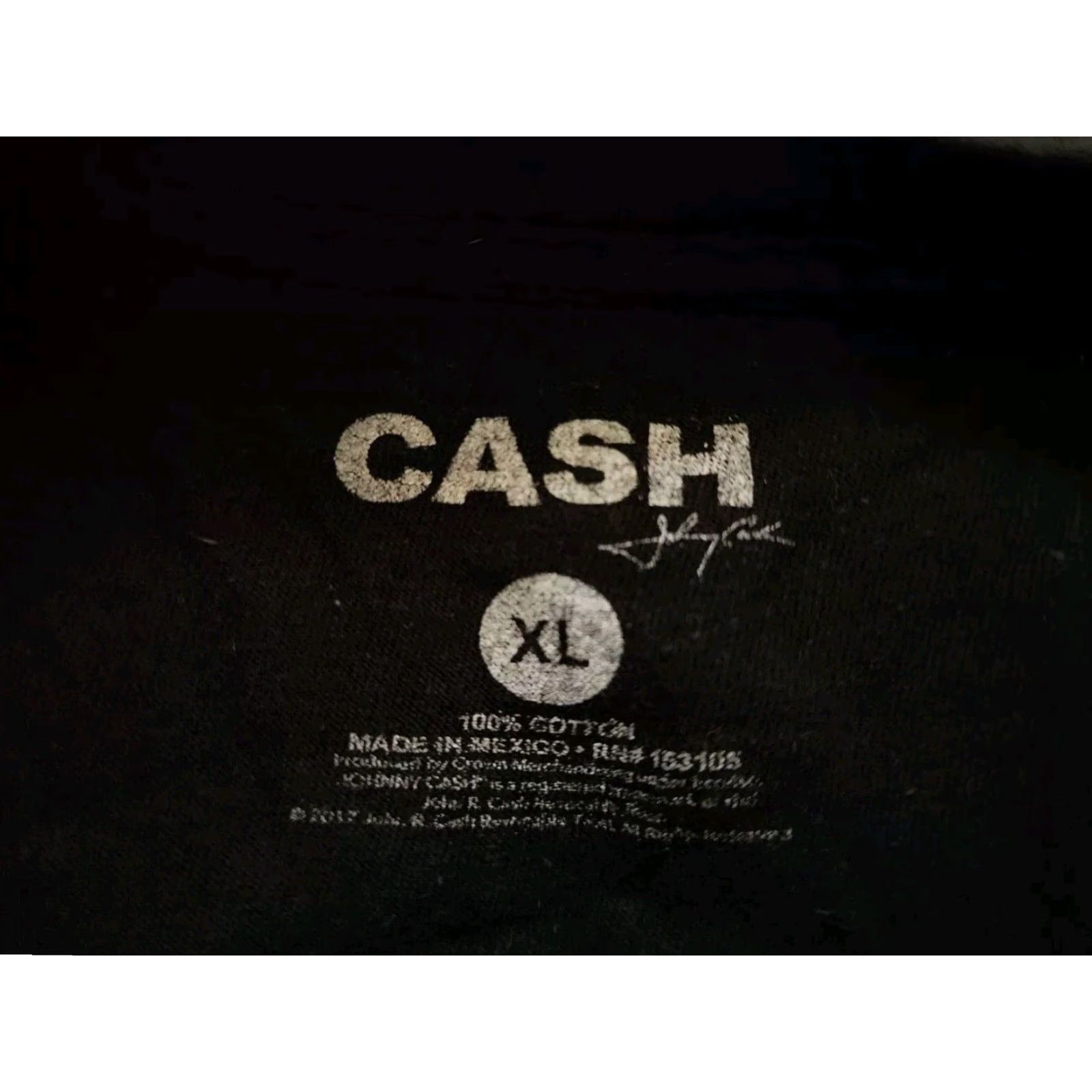 ASH Mens XL Cash T-Shirt Crew Neck Short Sleeve Black Cotton Graphic Johnny Cash Blues Folsom Prison Band Tee T Shirt Mens Regular Size XL Size US XL / EU 56 / 4 - 4 Thumbnail