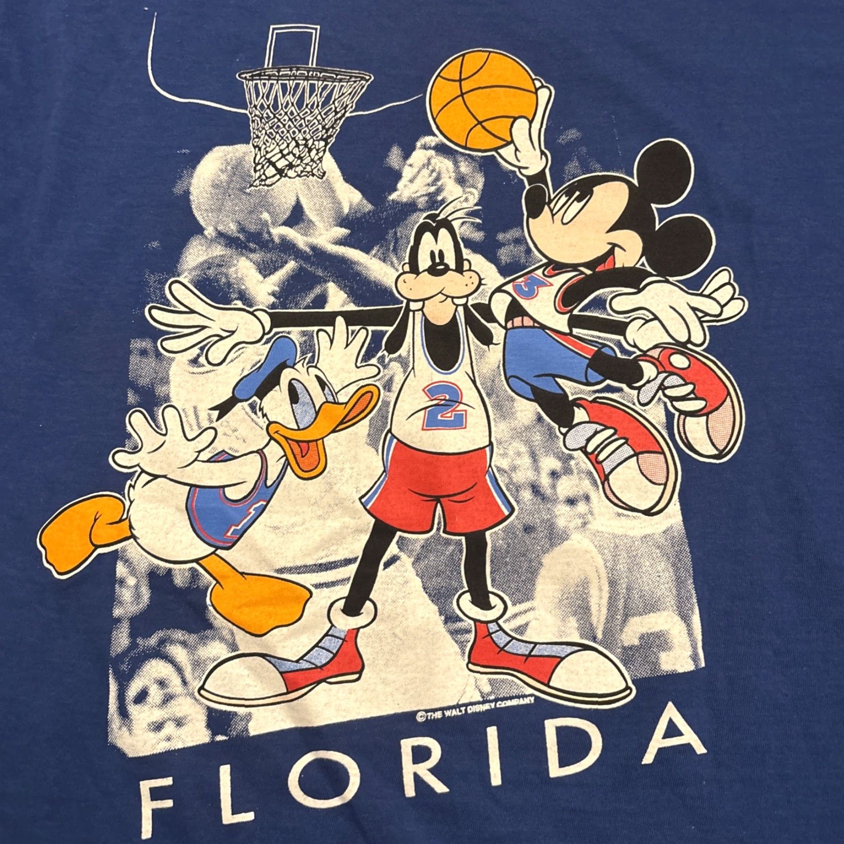 Velva Sheen VINTAGE Walt Disney Company Florida Basketball Shirt Adult L Blue 90s Mens Size US L / EU 52-54 / 3 - 2 Thumbnail
