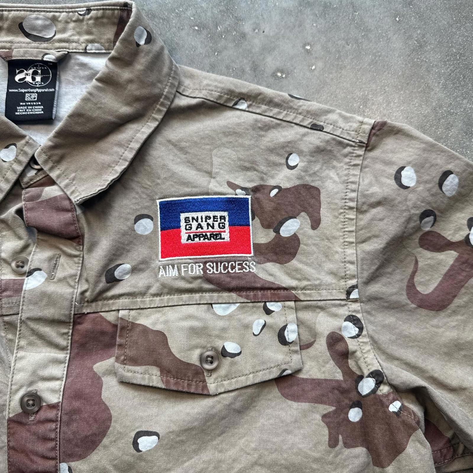 Kodak Desert Camo Button-Up Shirt With Sniper Gang Logo Size US S / EU 44-46 / 1 - 5 Thumbnail