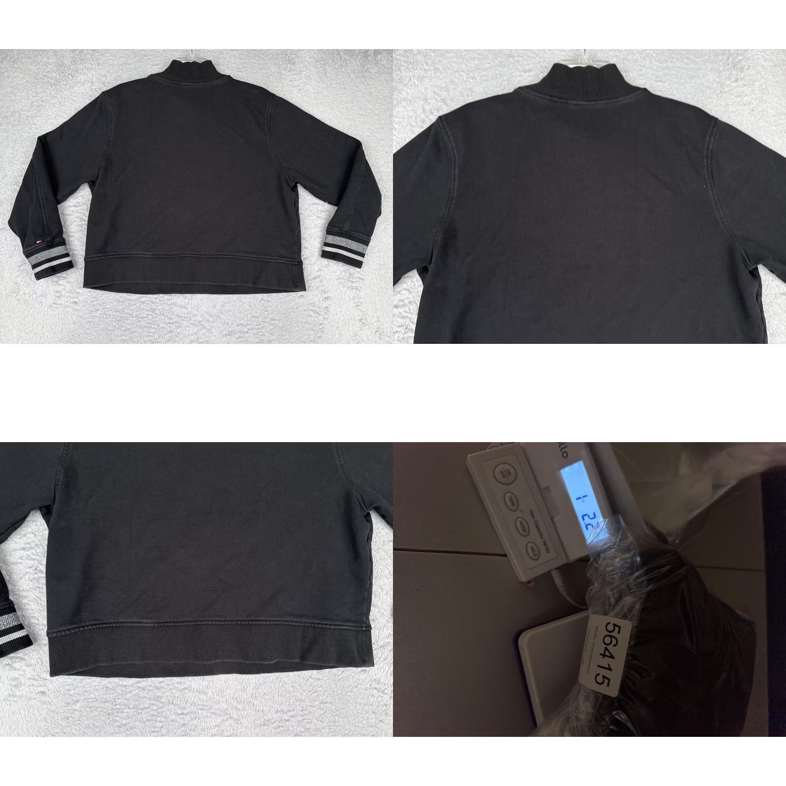 Tommy Hilfiger Tommy Hilfiger Sweater Womens L Black Mock Neck Pullover Embroidered Logo Cuff Jersey Knit Pullover Size L / US 10 / IT 46 - 9 Thumbnail