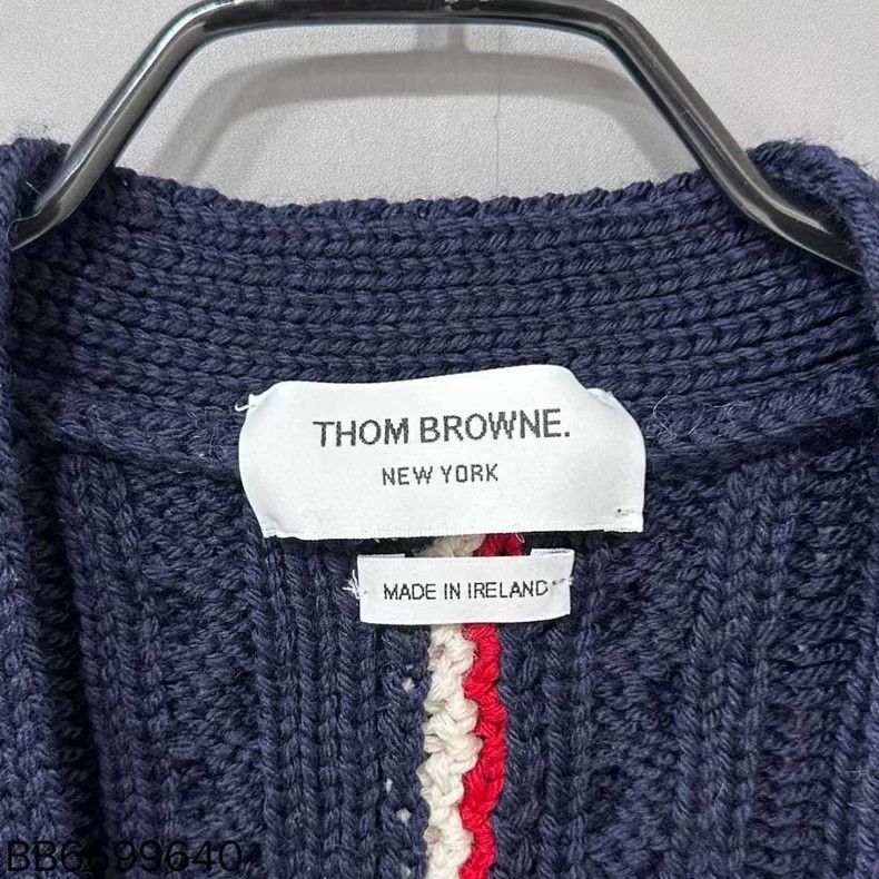 Thom Browne Thom Browne size38 Dark blue knit sweater coat Size XS / US 0-2 / IT 36-38 - 6 Thumbnail