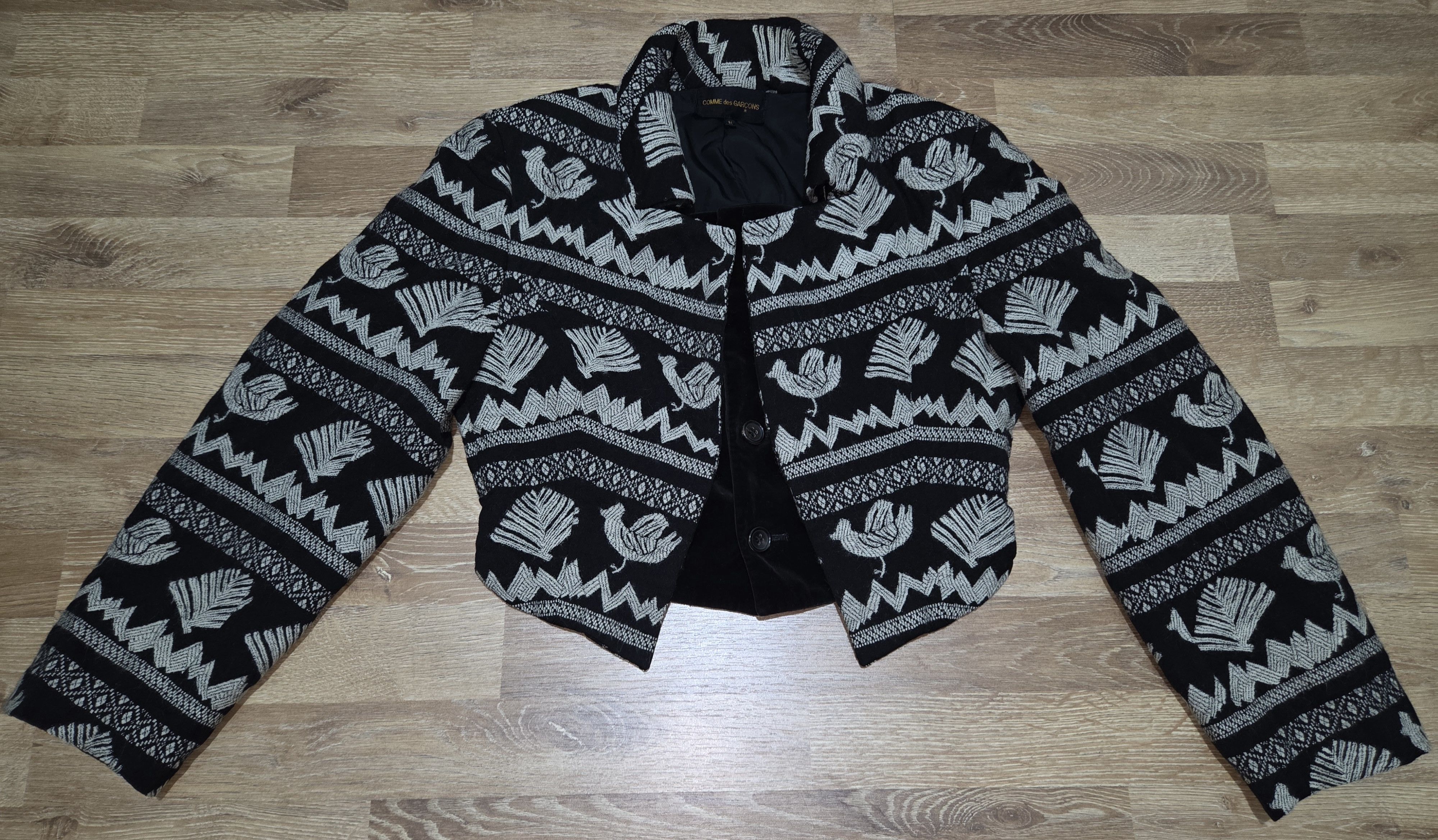 Vintage Comme Des Garcons CDG Japan Embroidered Short Jacket