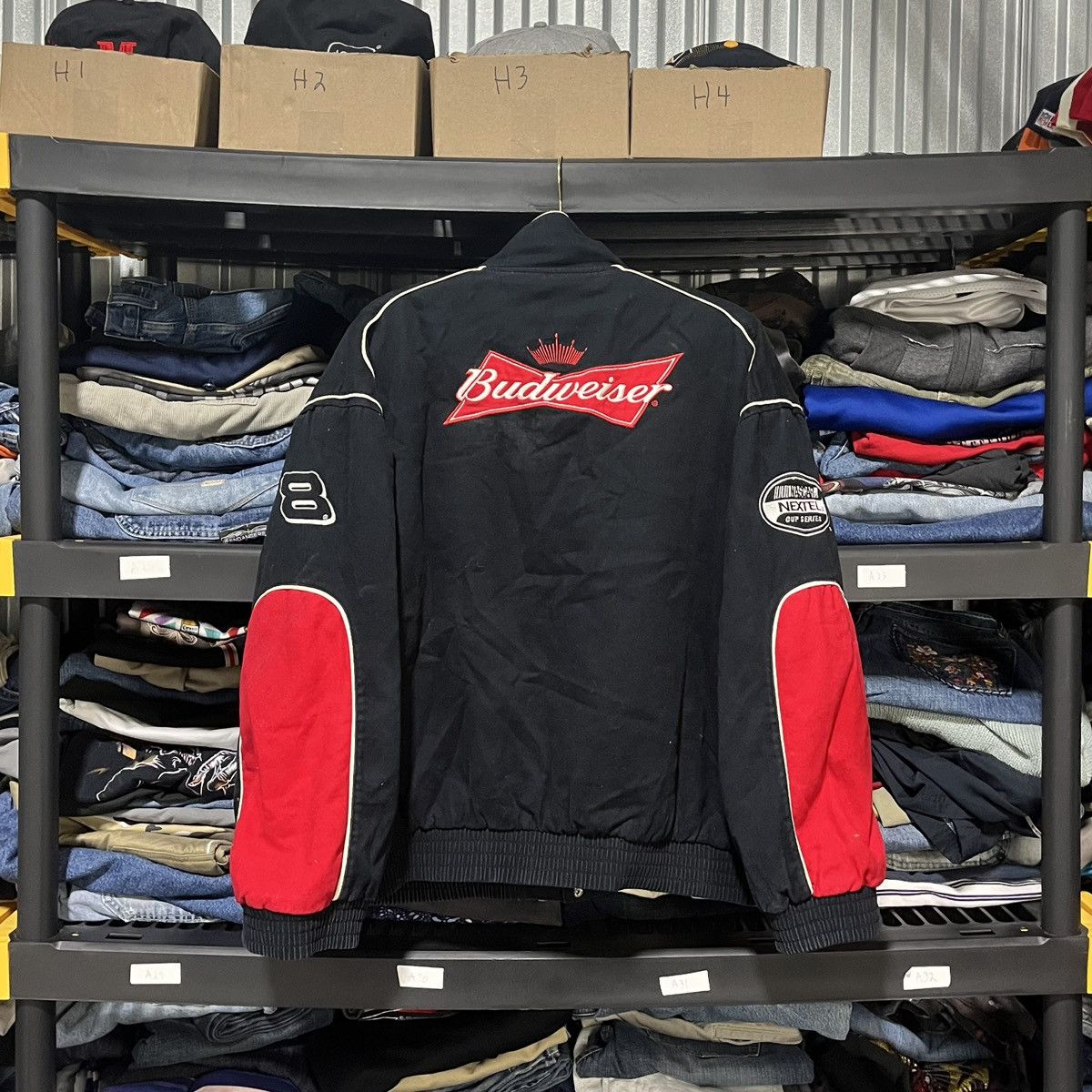 Winners Circle VINTAGE DALE EARNHARDT JR BUDWEISER NASCAR RACING JACKET Size US L / EU 52-54 / 3 - 2 Thumbnail