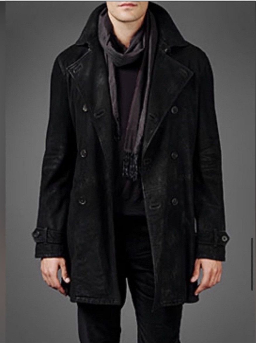 Goat suede trench coat EU 48 USA 38