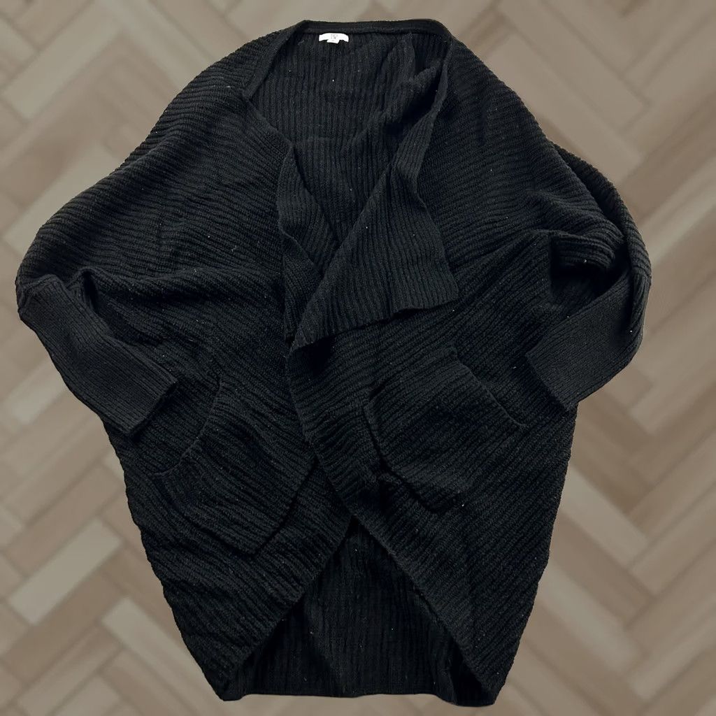 Vintage BP Open Front Cotton Cardigan Sweater Women's Small Black Size S / US 4 / IT 40 - 1 Thumbnail