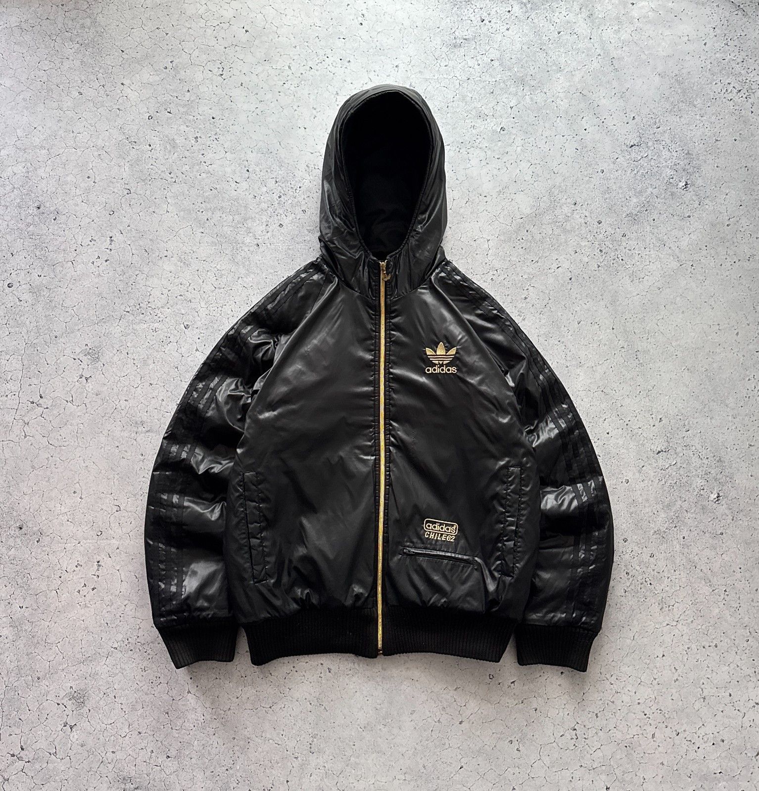 Adidas Adidas Chile 62 Vintage Fleece Zip Hooded Jacket Nylon Size US M / EU 48-50 / 2 - 1 Thumbnail