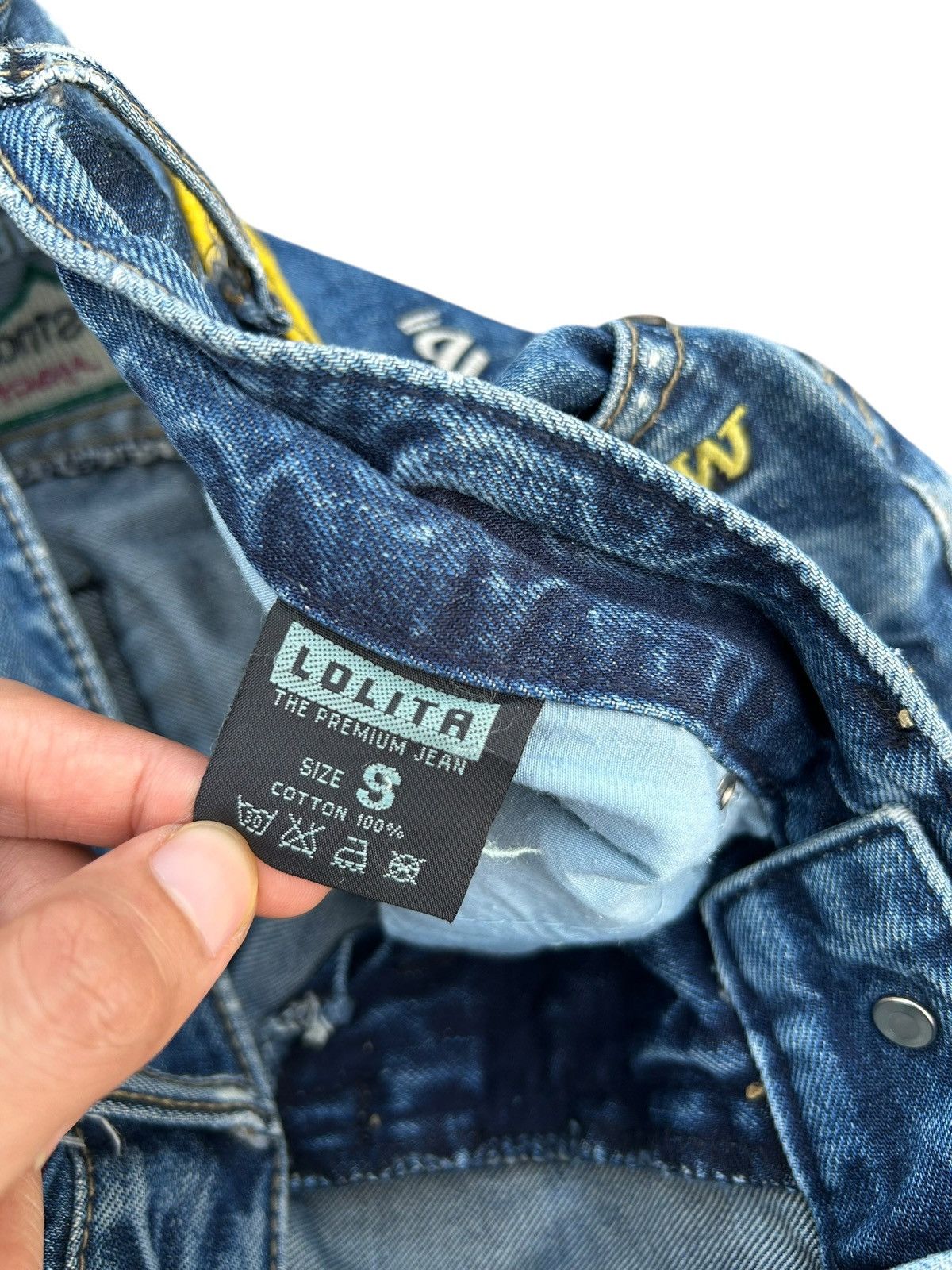 Kapital Yoshitomo Nara Lolita Vintage Distressed Denim Jeans Size US 32 / EU 48 - 9 Thumbnail
