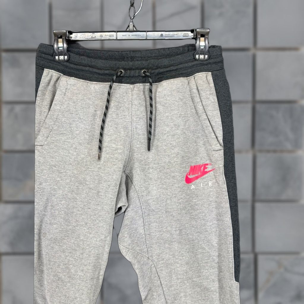 Nike Nike Air Fleece Joggers Grey Charcoal Pink Colorblock Mens Small AQ7257-091 Size US 29 - 1 Thumbnail