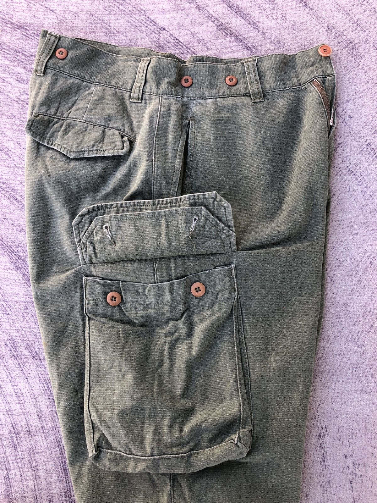 Seditionaries Cargo Trousers Military With 6 Pocket Workware Pants Size US 28 / EU 44 - 18 Thumbnail