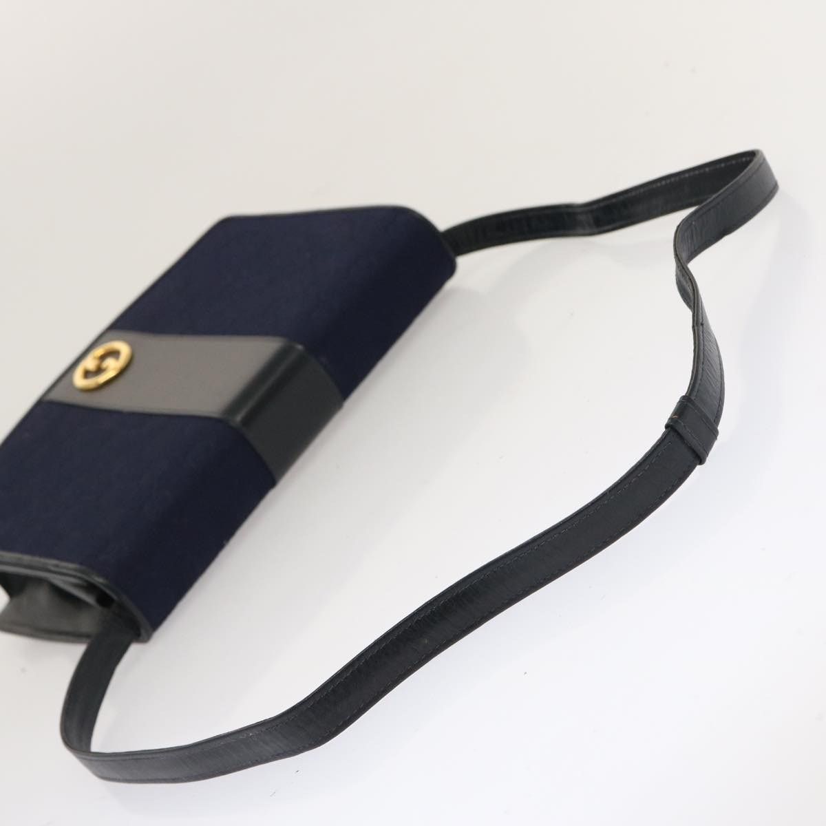 Gucci GUCCI GG Canvas Shoulder Bag Navy Black Size ONE SIZE - 7 Thumbnail