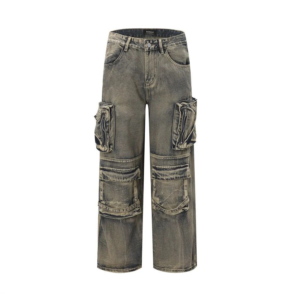 Japanese Brand × Vintage Streetwear Cargo Multi Pocket Loose Baggy Pants Jeans Size US 32 / EU 48 - 7 Thumbnail