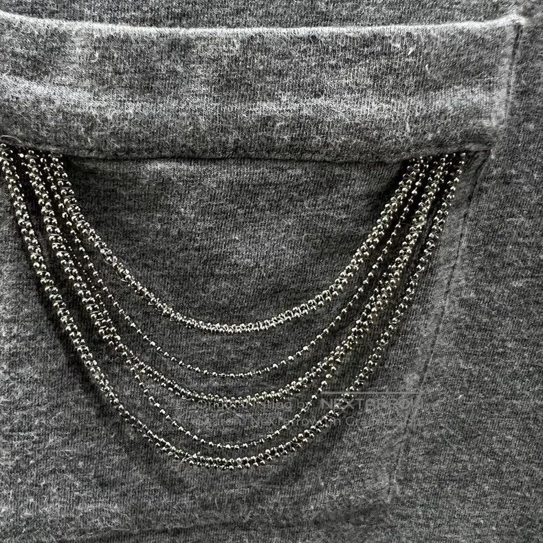 Brunello Cucinelli Brunello Cucinelli dec322 beaded decoration round-neck sho Size XS / US 0-2 / IT 36-38 - 6 Thumbnail