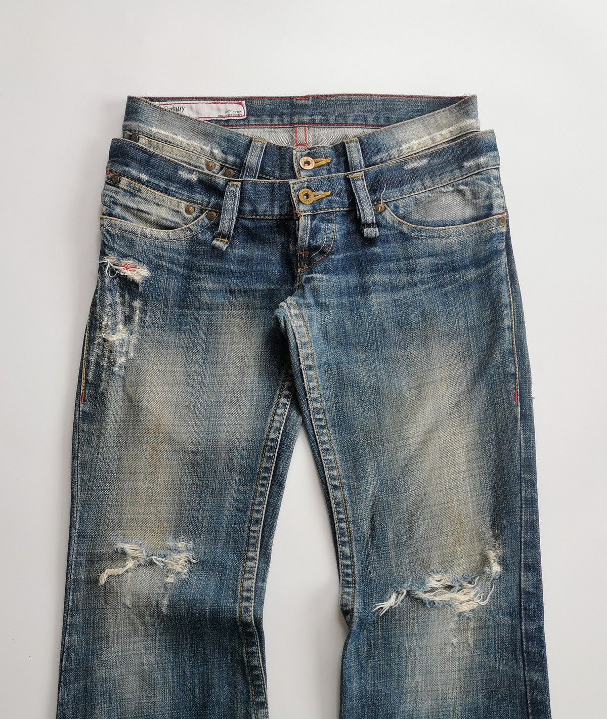 Japanese Brand Queen Of Sanctuary Bootcut Distressed Jeans Size 29" - 2 Thumbnail