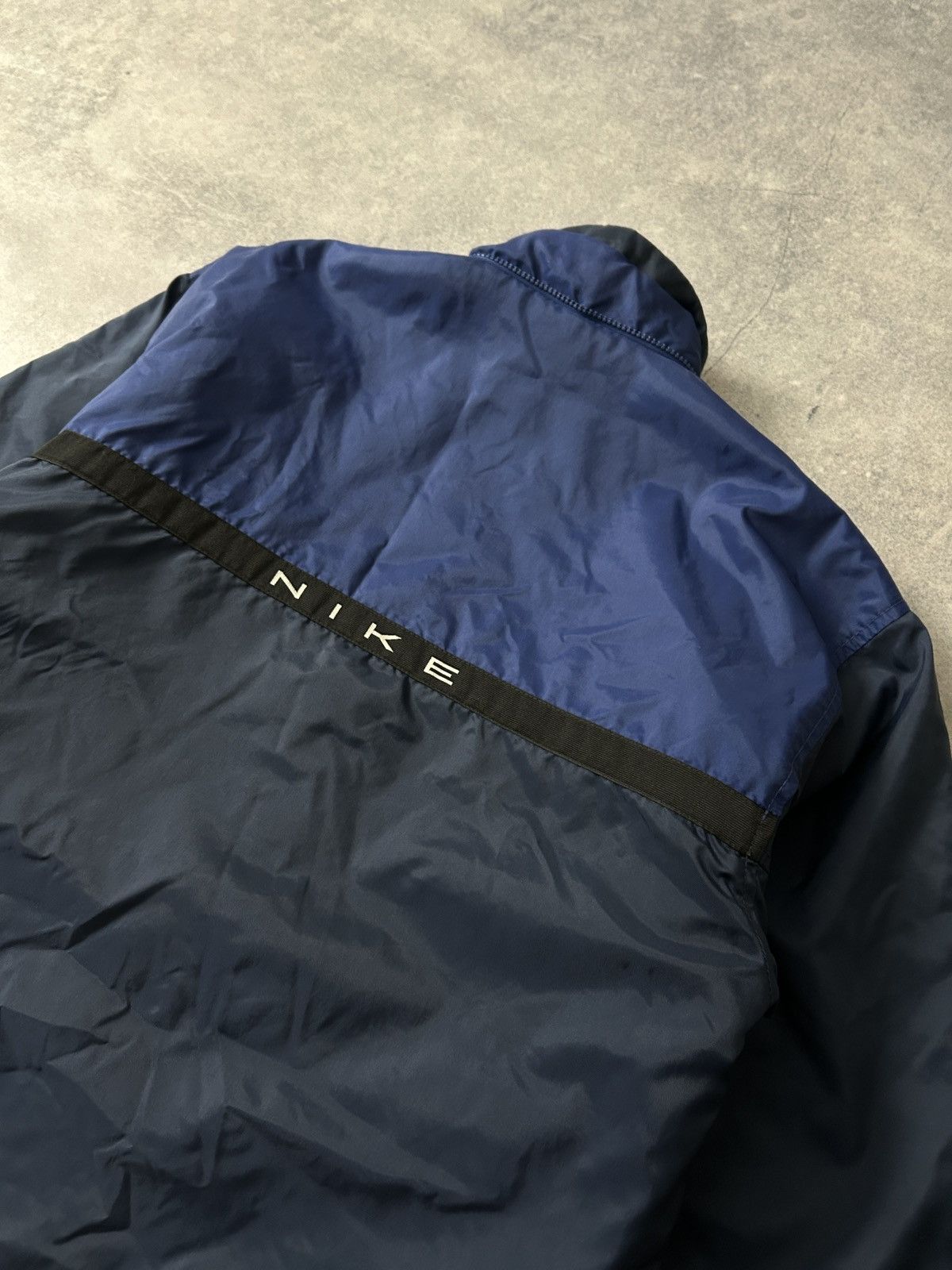 Nike Vintage Nike jacket 90s mens blue big logo rare swoosh Size US M / EU 48-50 / 2 - 8 Thumbnail