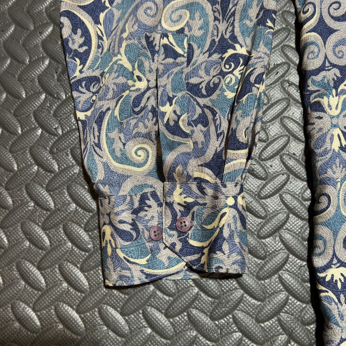Other Vintage Reunion Menswear Shirt Button Up Paisley 90s Large Size US L / EU 52-54 / 3 - 3 Thumbnail