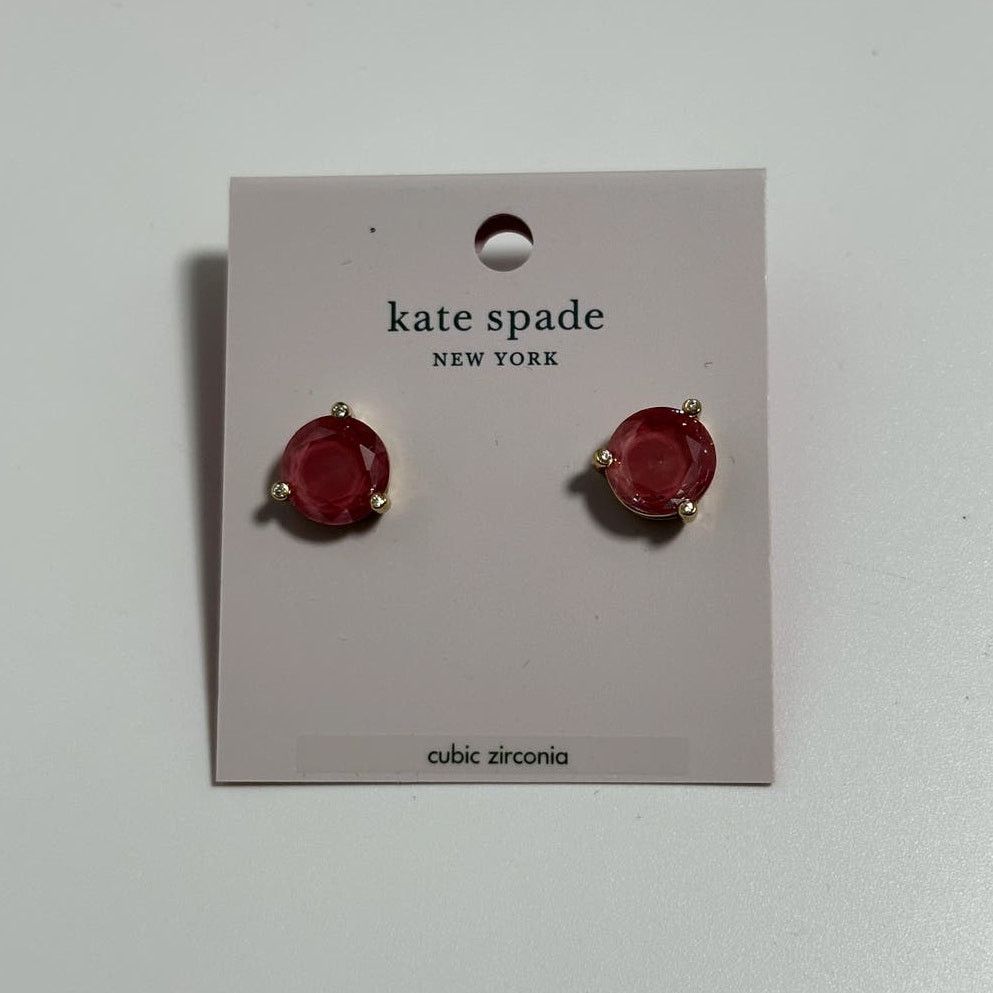 Kate Spade Kate Spade Round Rise and Shine coral Studs Earrings Size ONE SIZE - 1 Thumbnail
