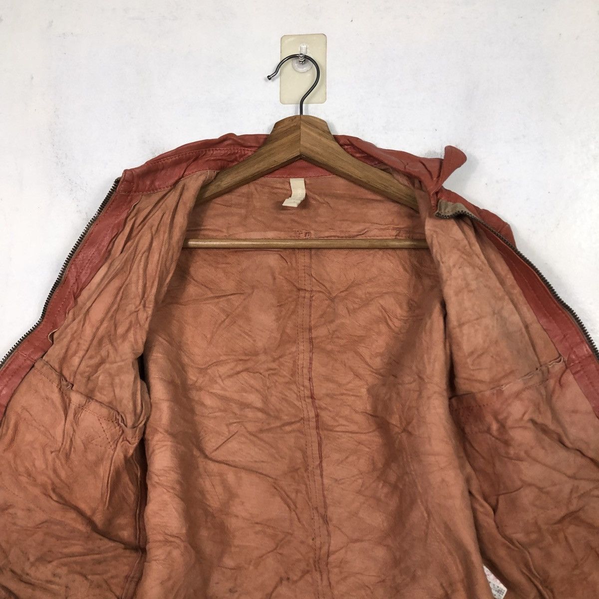 Issey Miyake 📌Vintage Biker Leather Jacket Design Works Japan Size US M / EU 48-50 / 2 - 16 Thumbnail
