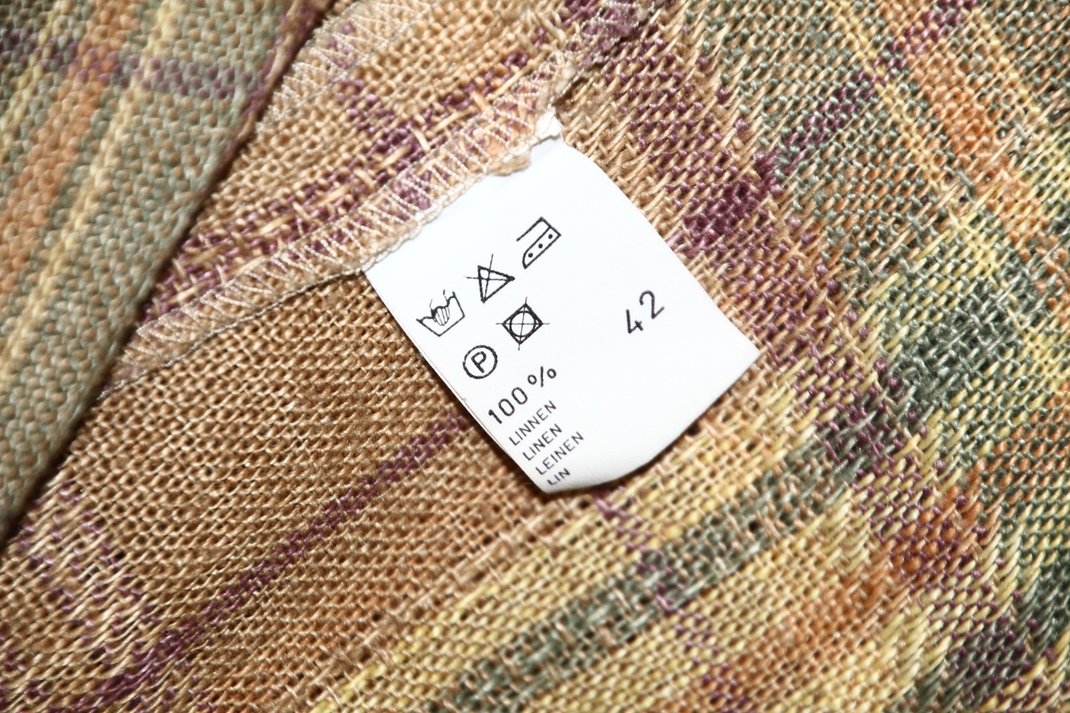 Vintage The Barn clothing and accessories Checkered Linen Waistcoat Size US M / EU 48-50 / 2 - 9 Thumbnail