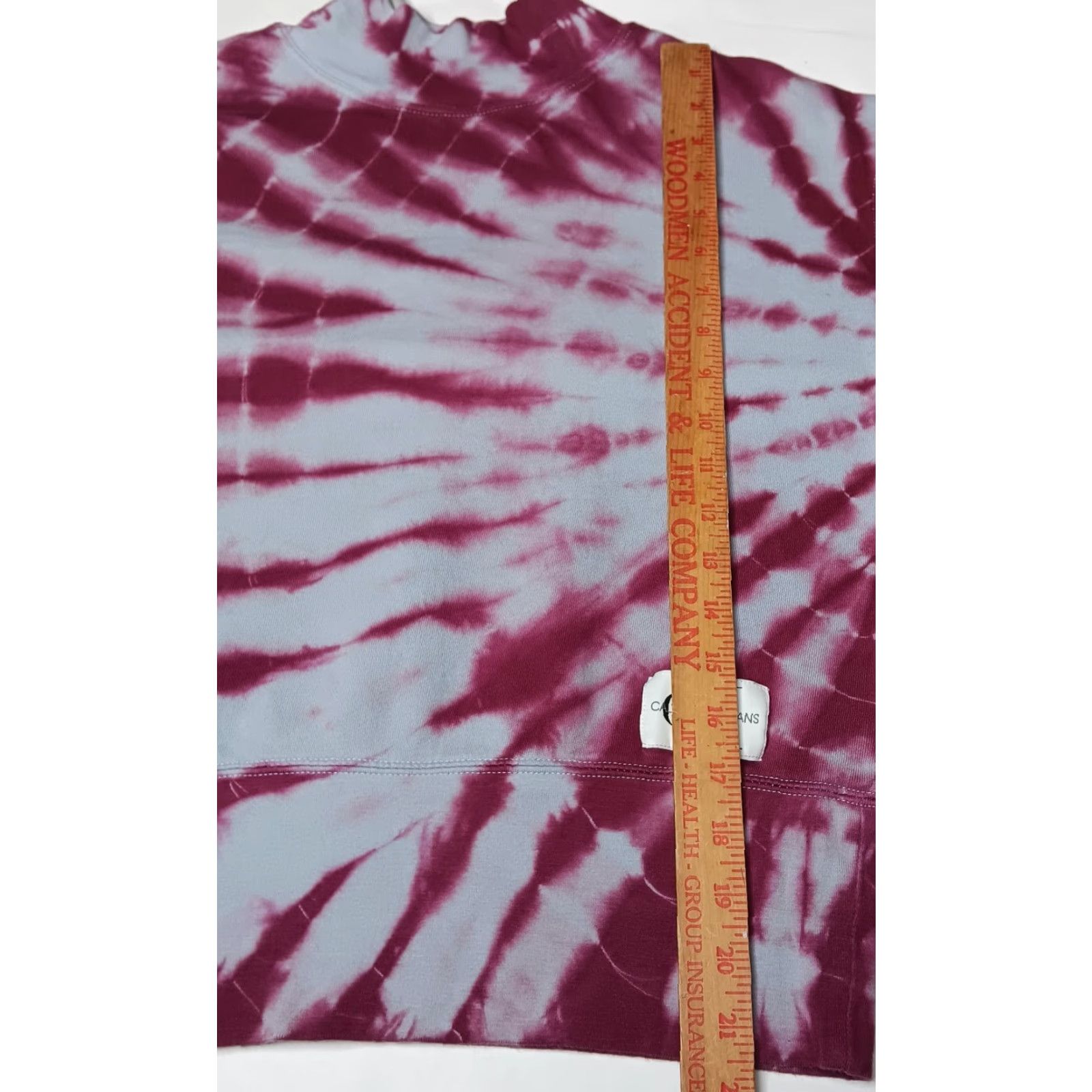Calvin Klein Calvin Klein Jeans Sweatshirt M Tie Dye Purple Mock Neck Cropped Hippie Boho Knit 100% Cotton Pullover Women Size M / US 6-8 / IT 42-44 - 6 Thumbnail