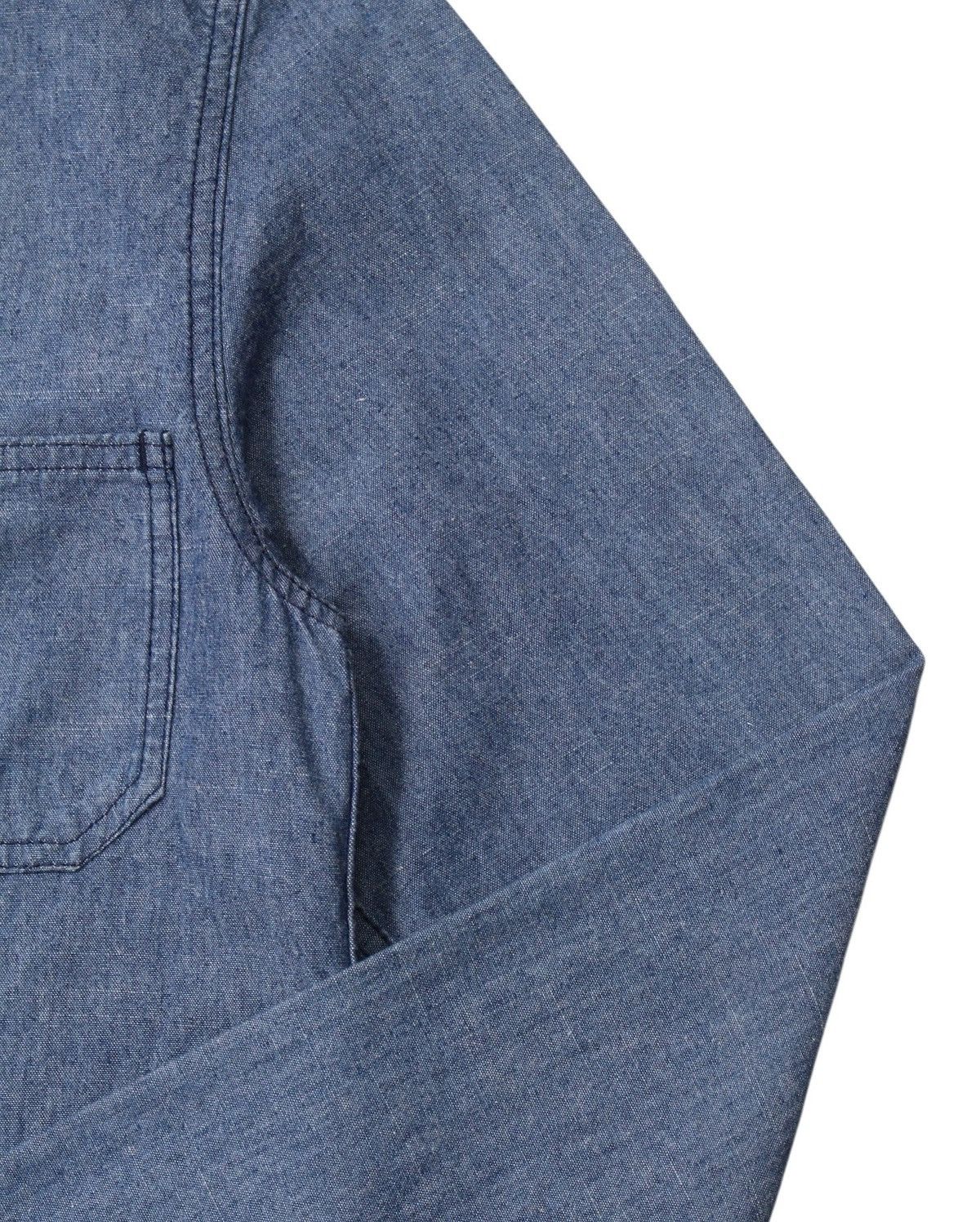Issey Miyake SS2011 ZUCCA TRAVAIL INDIGO CHAMBRAY CHORE JACKET Size US S / EU 44-46 / 1 - 4 Thumbnail
