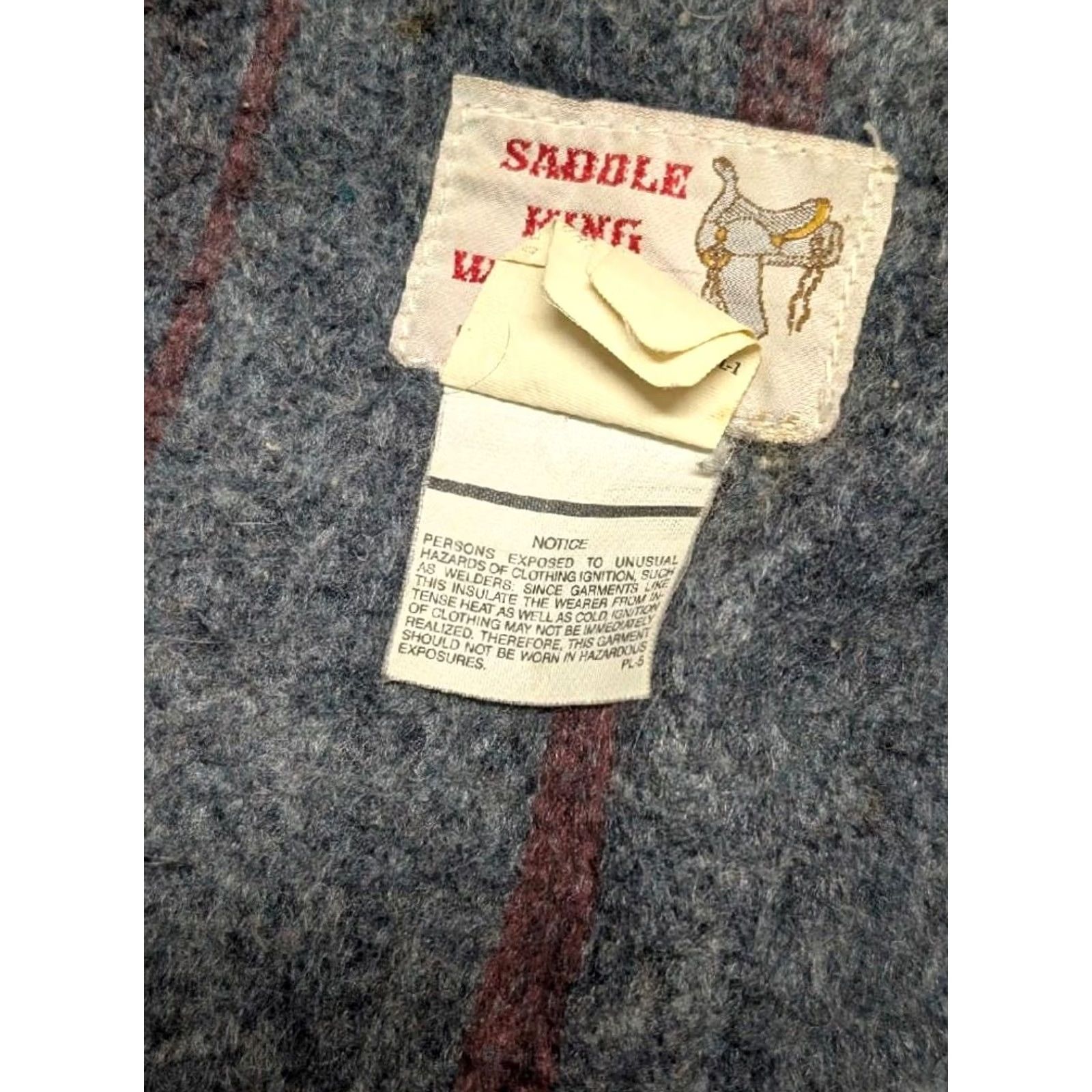 Carhartt VINTAGE Saddle King Denim Jacket 2XL Mens Blue Denim Cowboy Western blanket lined USA made Jacket 48L 2XL Mens Size US 39 - 5 Thumbnail