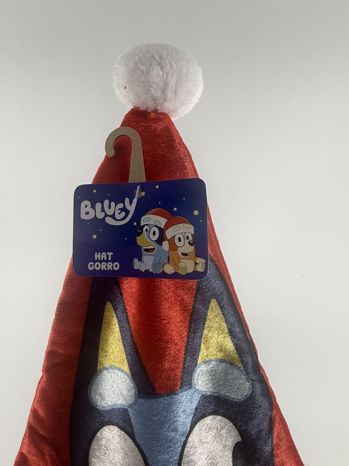 Other Bluey Dog Christmas Santa Hat 16" Red Faux Fur Embroidery Size ONE SIZE - 4 Thumbnail