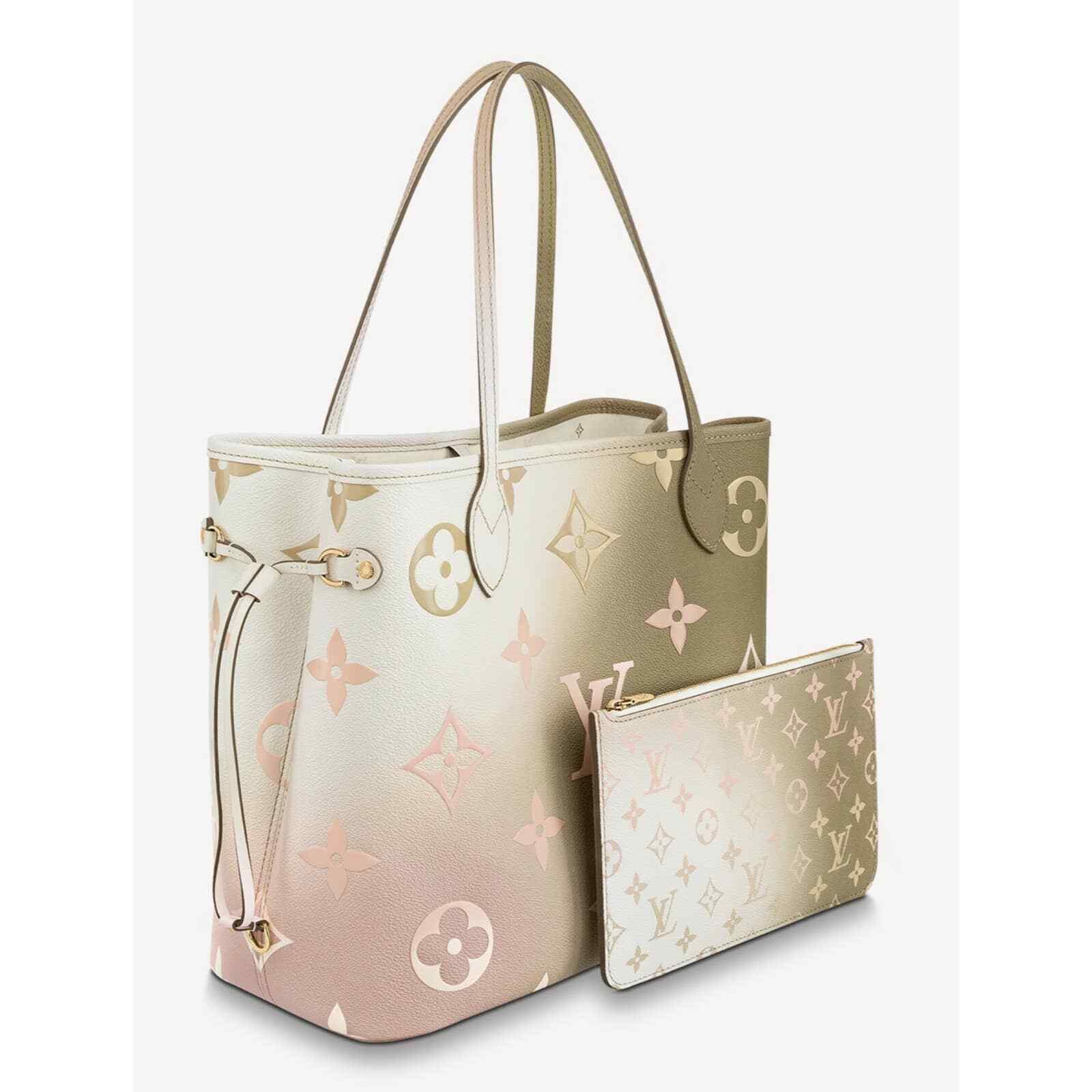 Louis Vuitton Louis Vuitton Neverfull Beige Tote Top Handle Shoulder Bag Size ONE SIZE - 3 Thumbnail