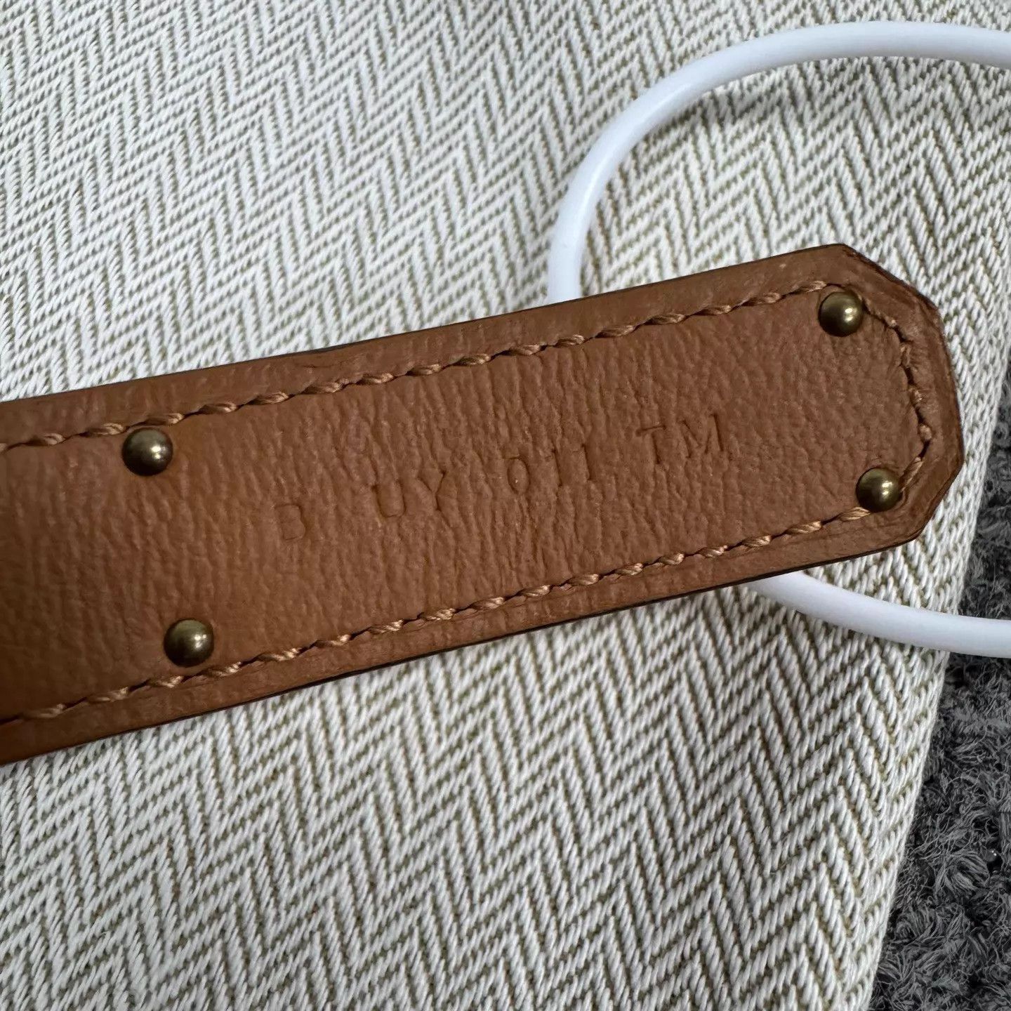 Hermes HERMES Etriviere Belt Brown Leather Gold H Buckle 99 Size ONE SIZE - 4 Thumbnail