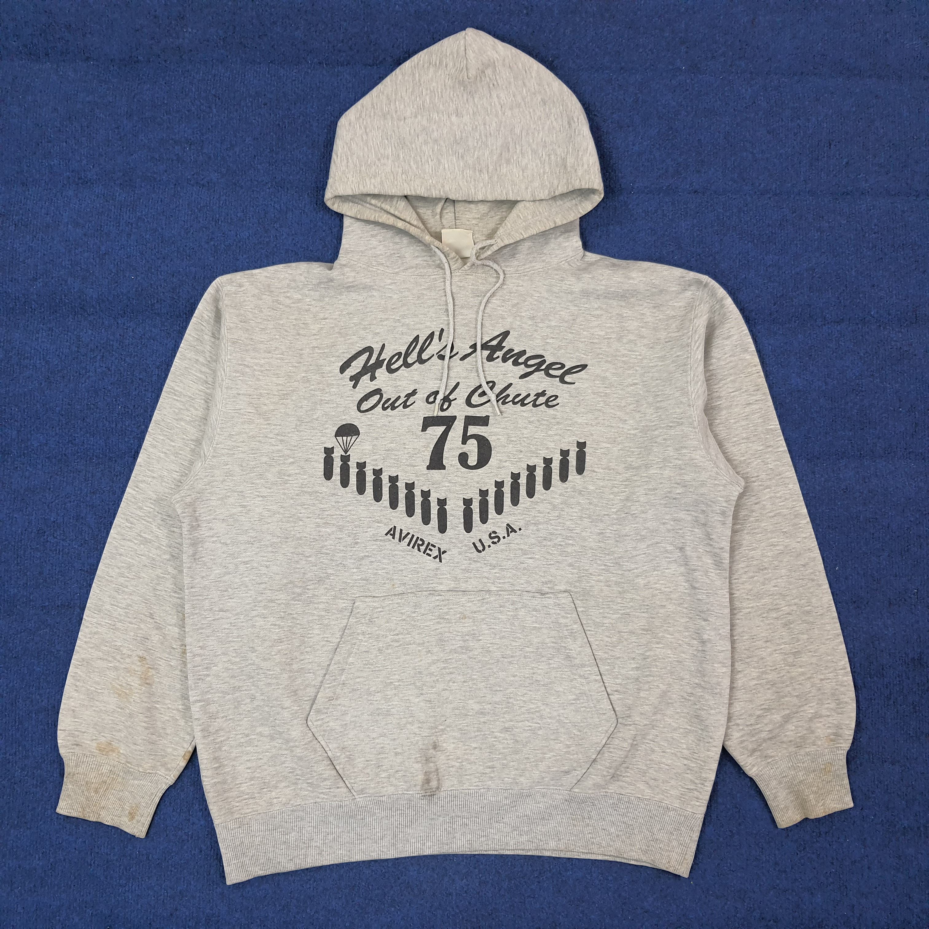 Avirex Vintage Avirex USA Hell's Angel Hoodies C227N5 Size US L / EU 52-54 / 3 - 1 Thumbnail