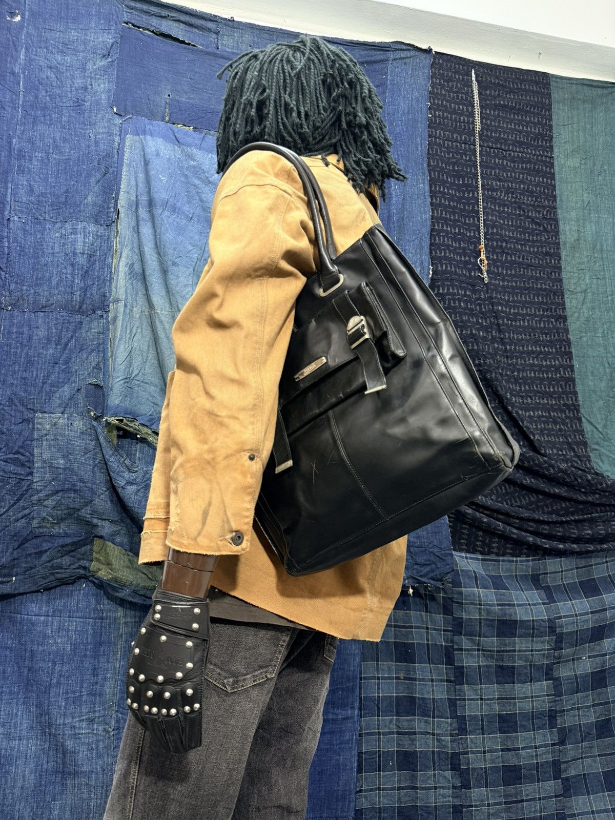 Jean Paul Gaultier Full Leather JPG Tote Bag prada julius dior homme lgb 1🟩4 Size ONE SIZE - 4 Thumbnail